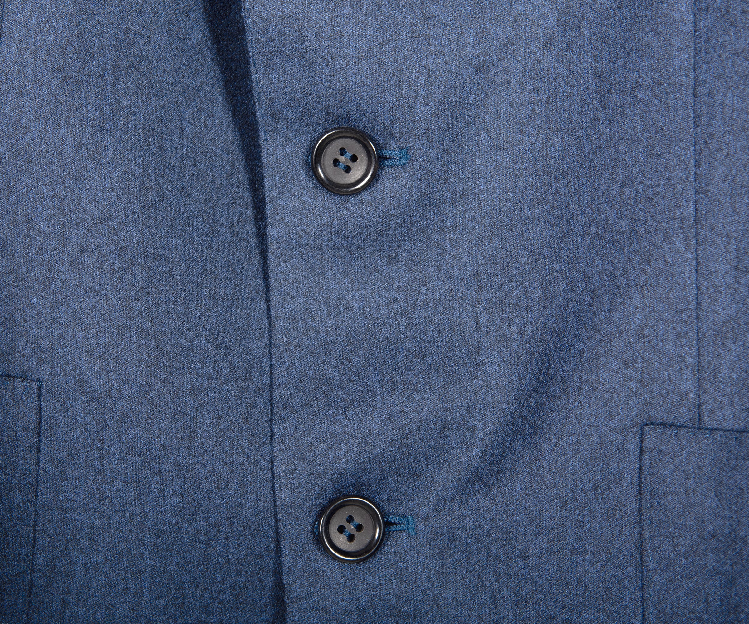 Canali Impeccable Soft Flannel Blazer Navy - Image 3
