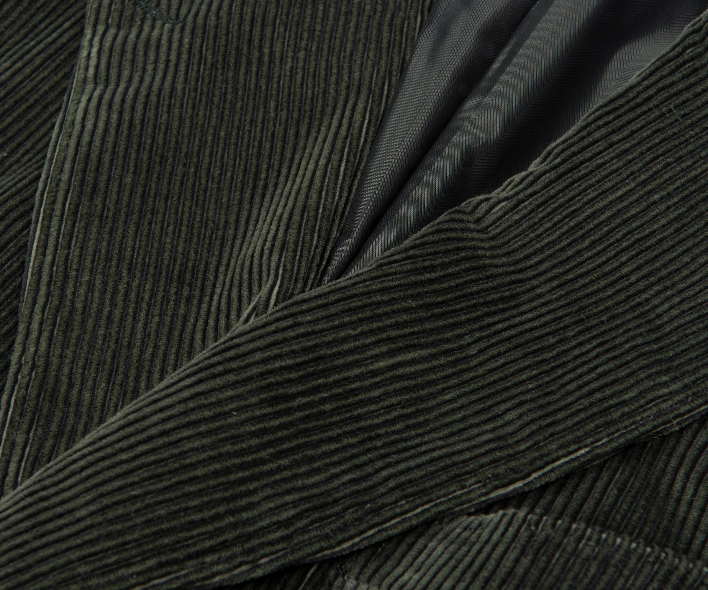 Canali Double Breasted Corduroy Suit Green - Image 3
