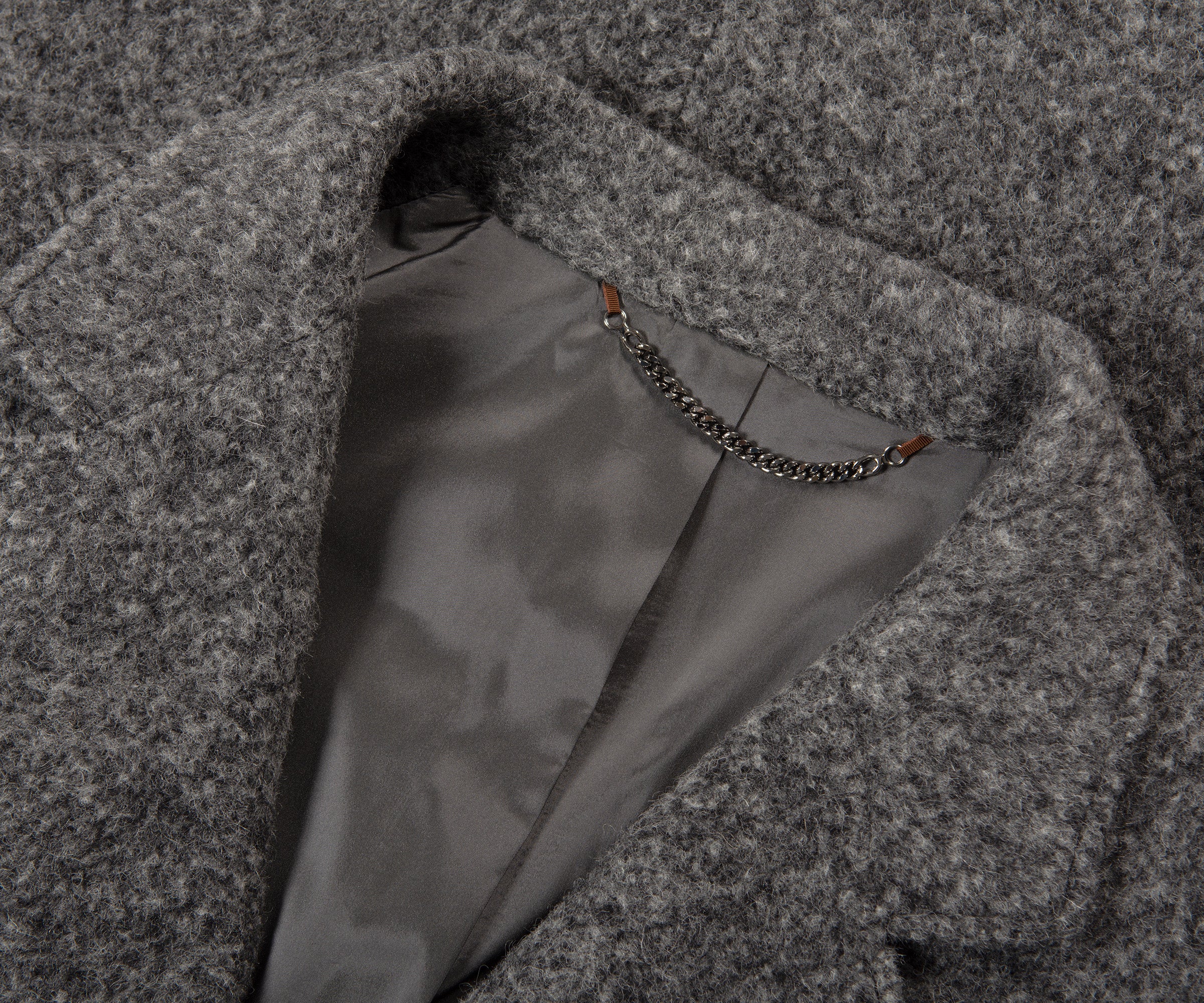 Canali Baby Alpaca Overcoat Grey - Image 2