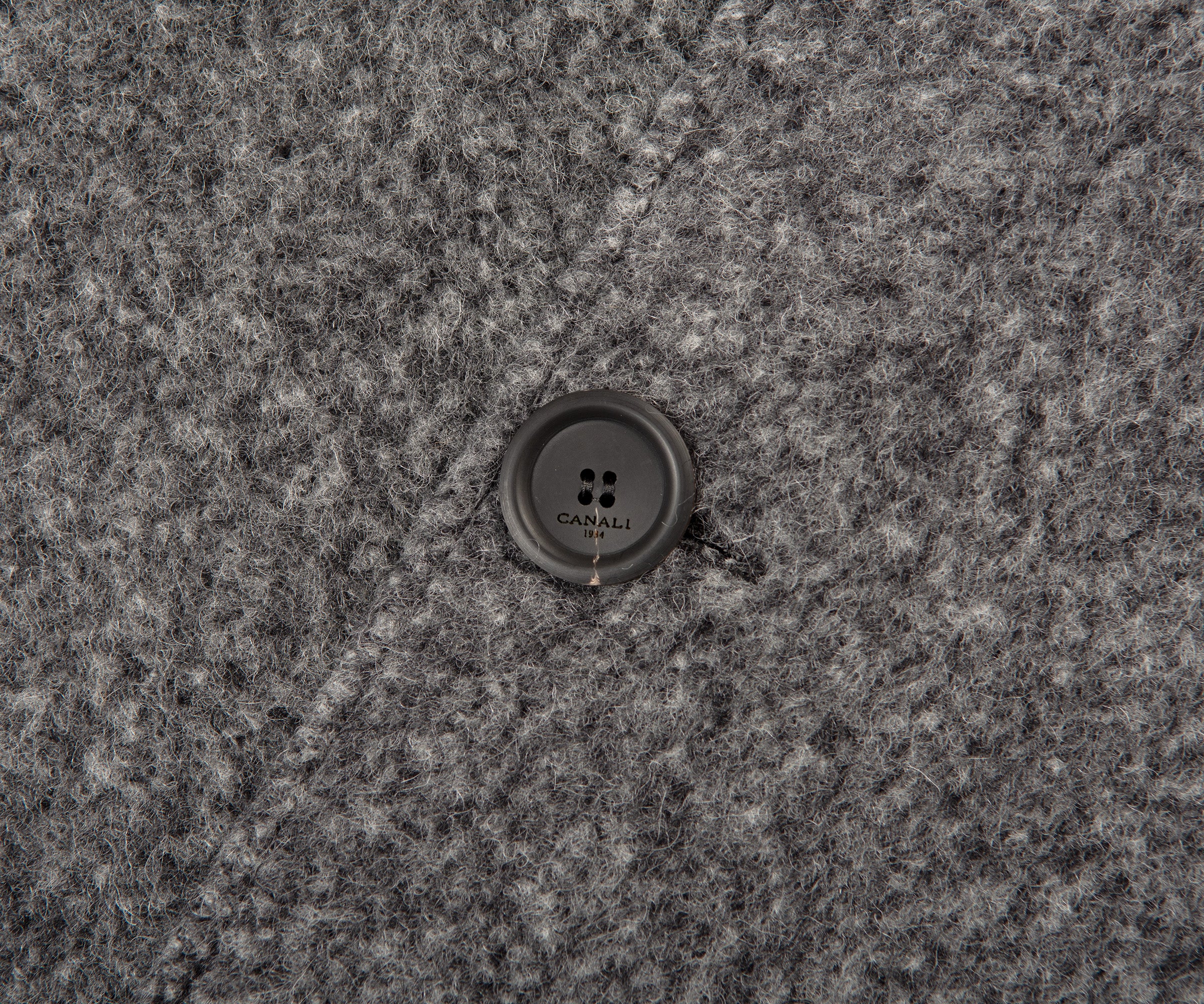 Canali Baby Alpaca Overcoat Grey - Image 3