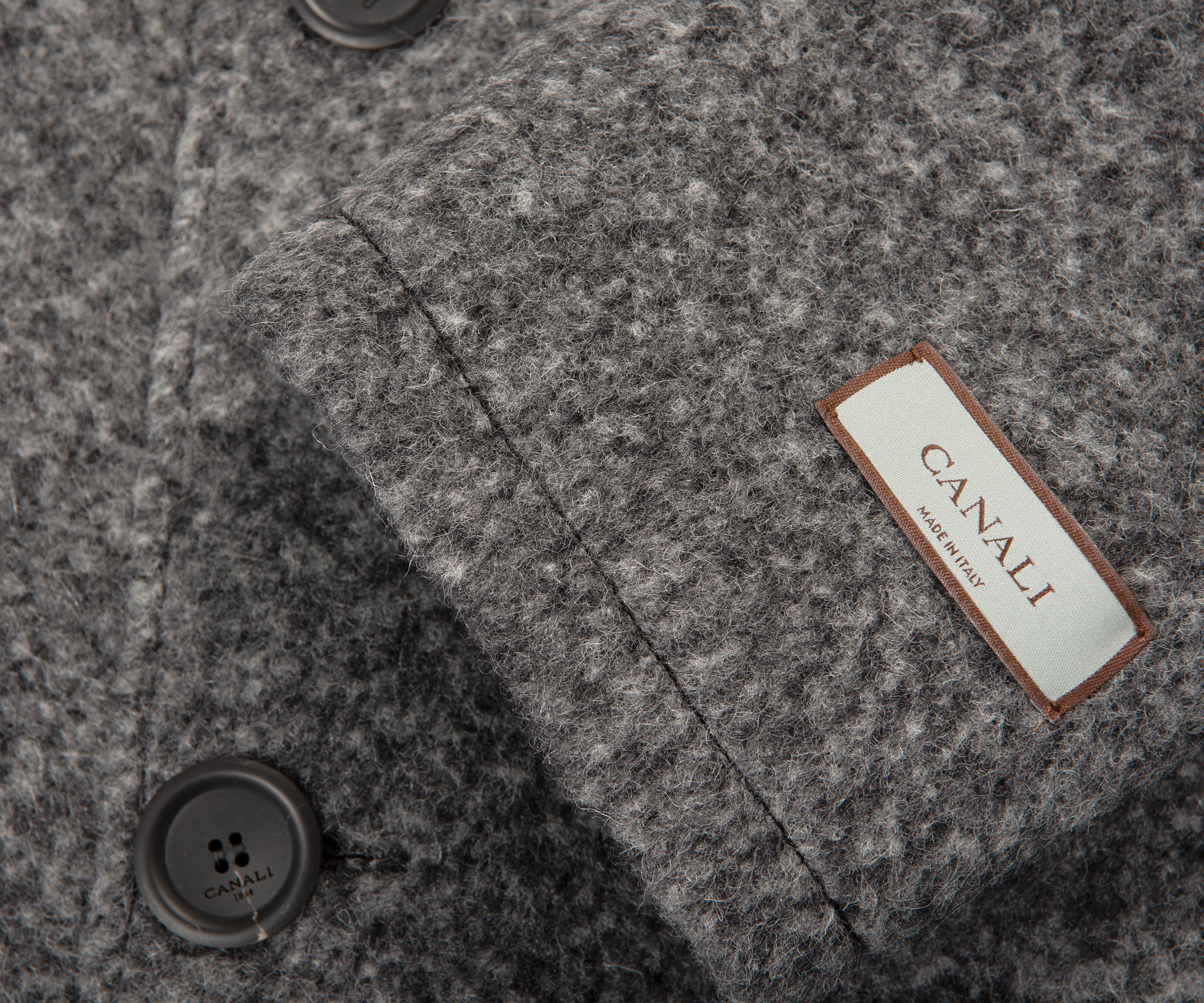 Canali Baby Alpaca Overcoat Grey - Image 5
