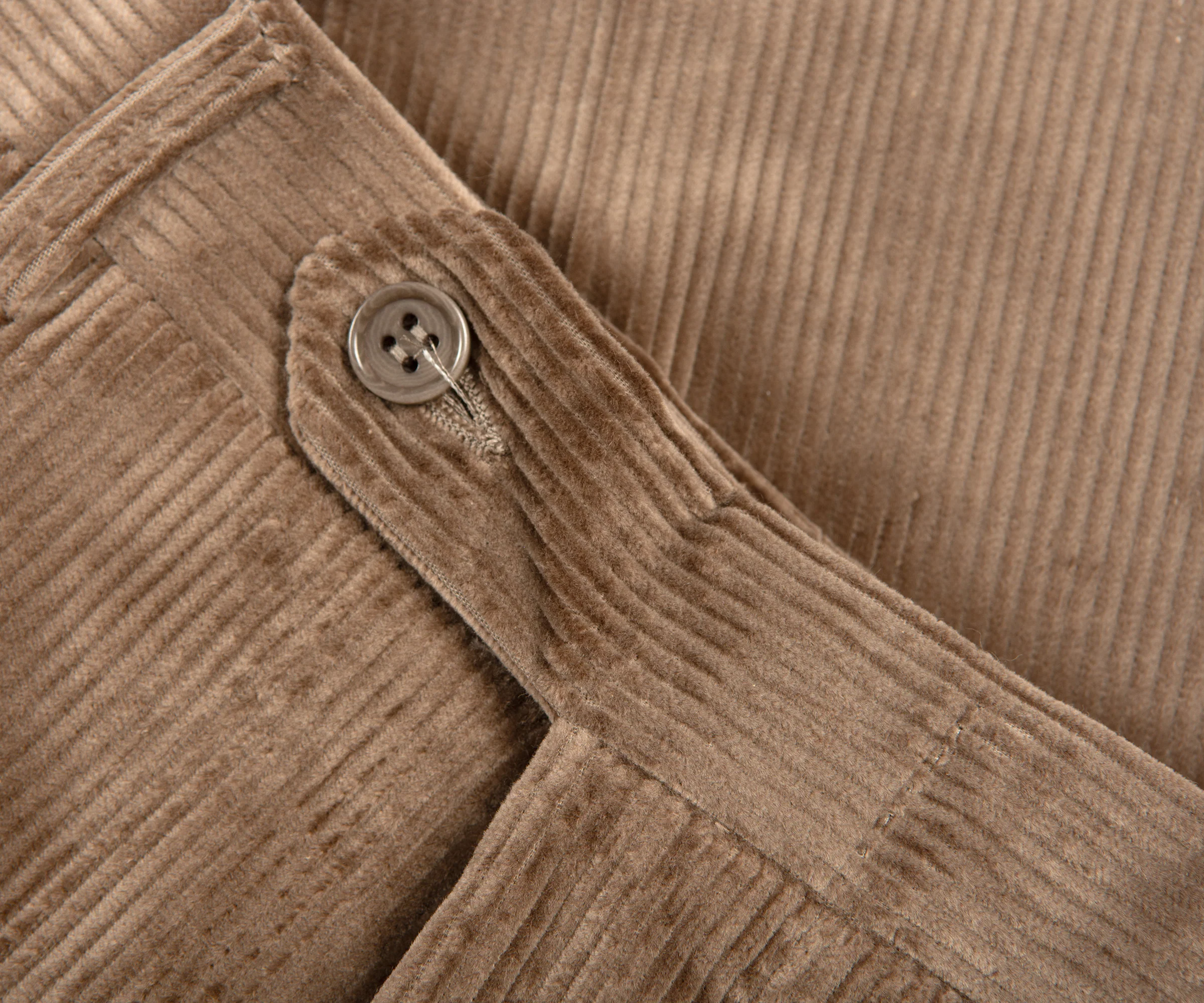 Canali Corduroy Stretch Trousers Mink - Image 2