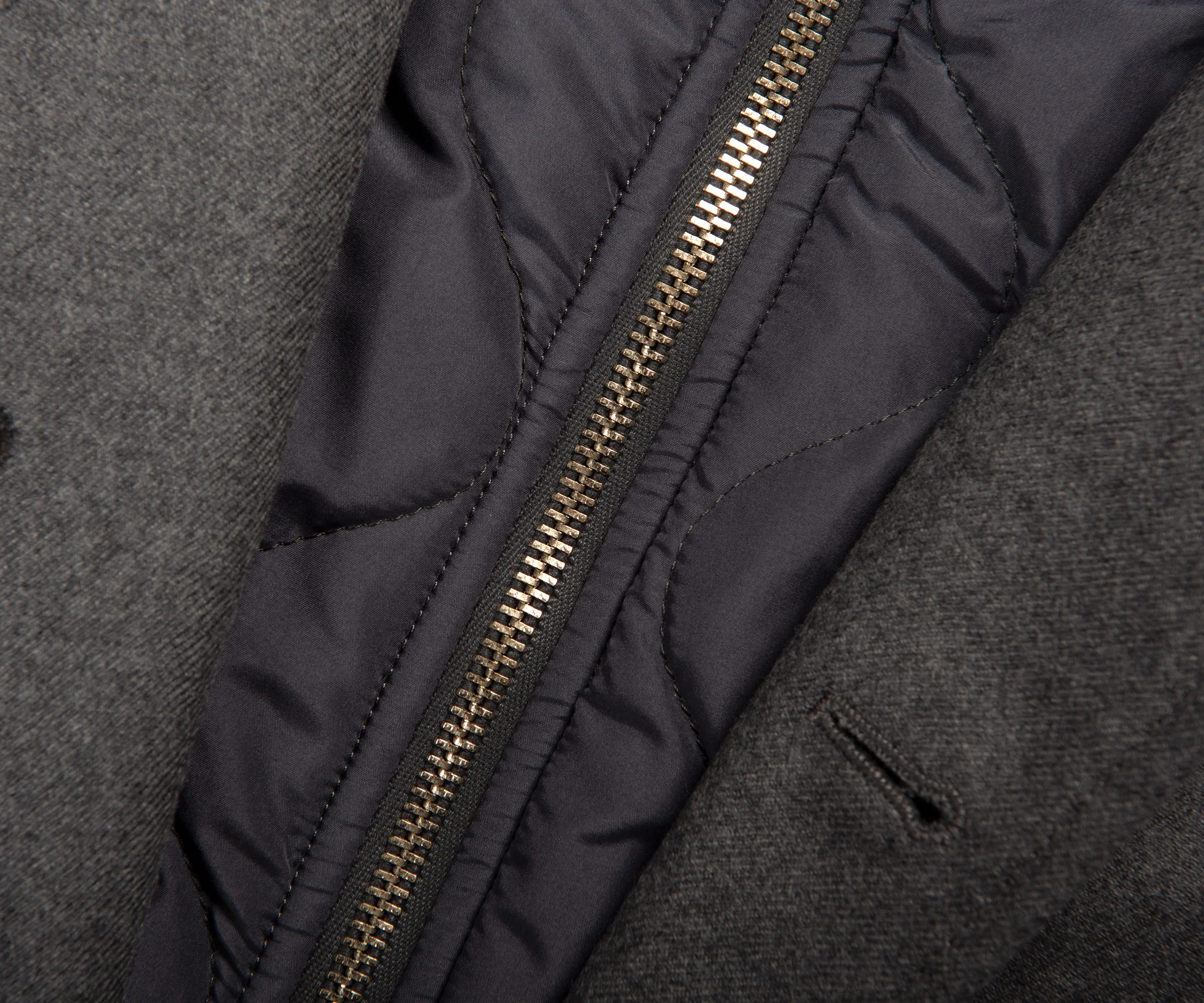 Valstar 3-Layer Wool Bomber Jacket With Detachable Gilet Grey - Image 4
