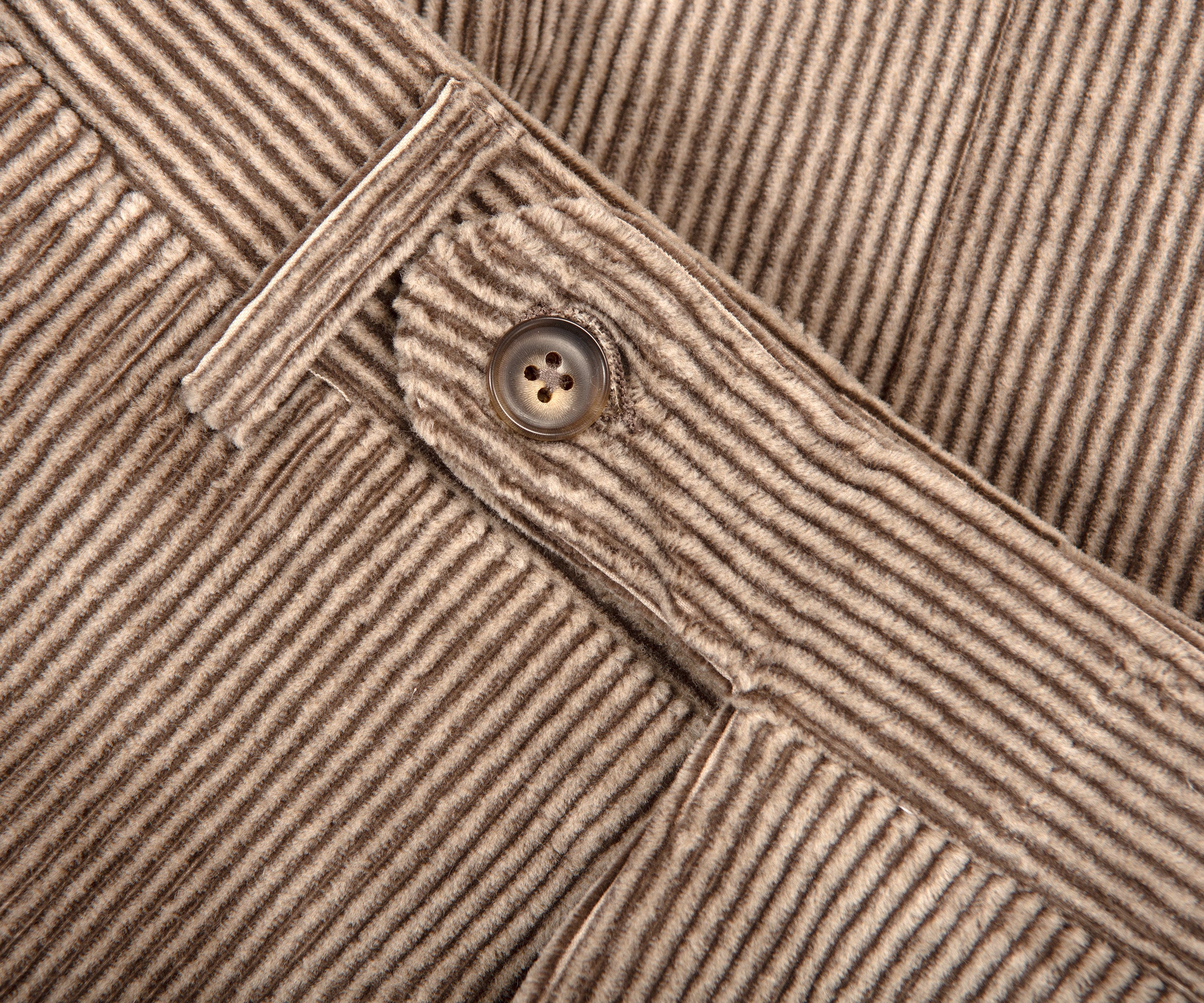 Canali Single Breasted Corduroy Suit Beige - Image 5