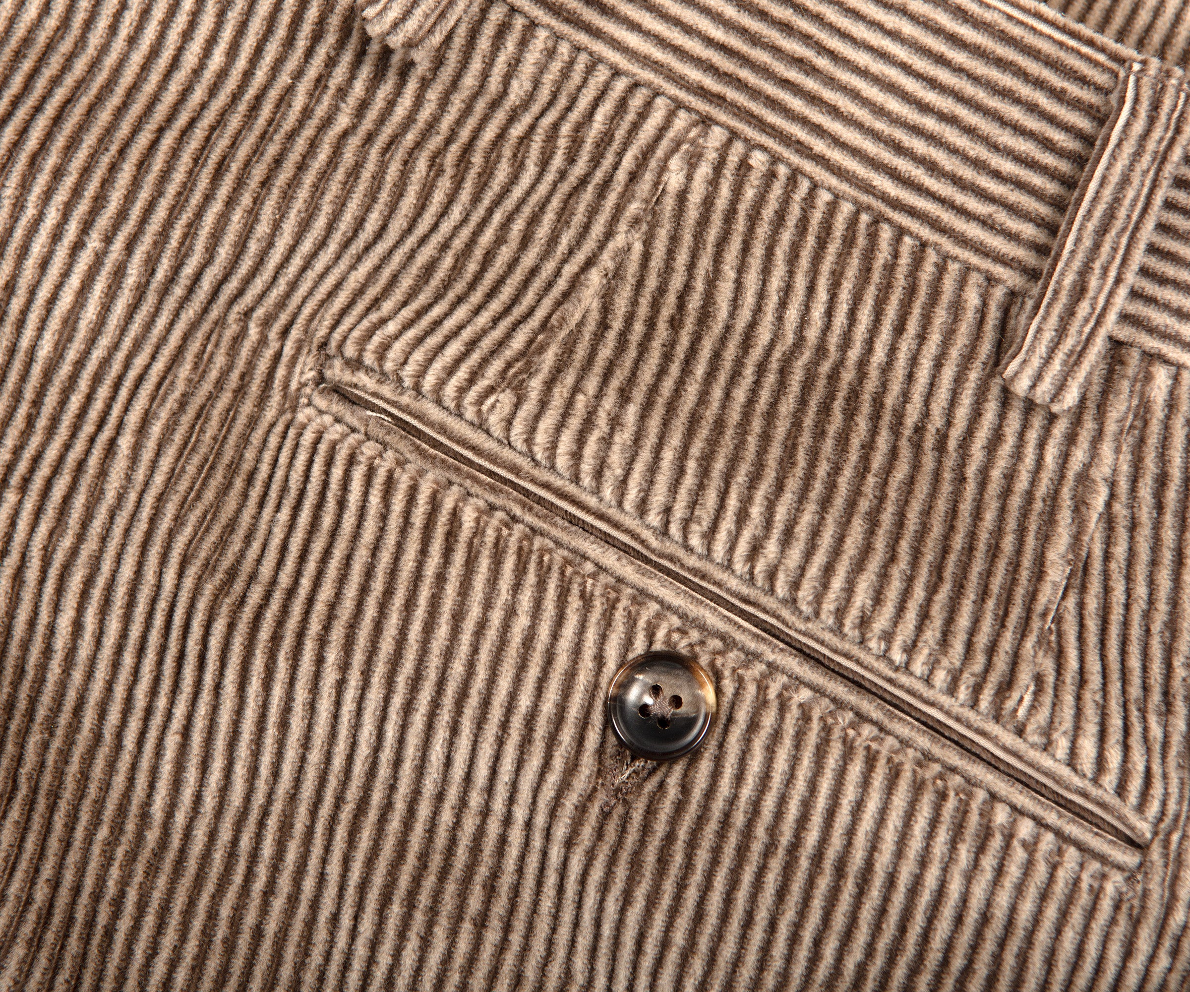 Canali Single Breasted Corduroy Suit Beige - Image 6
