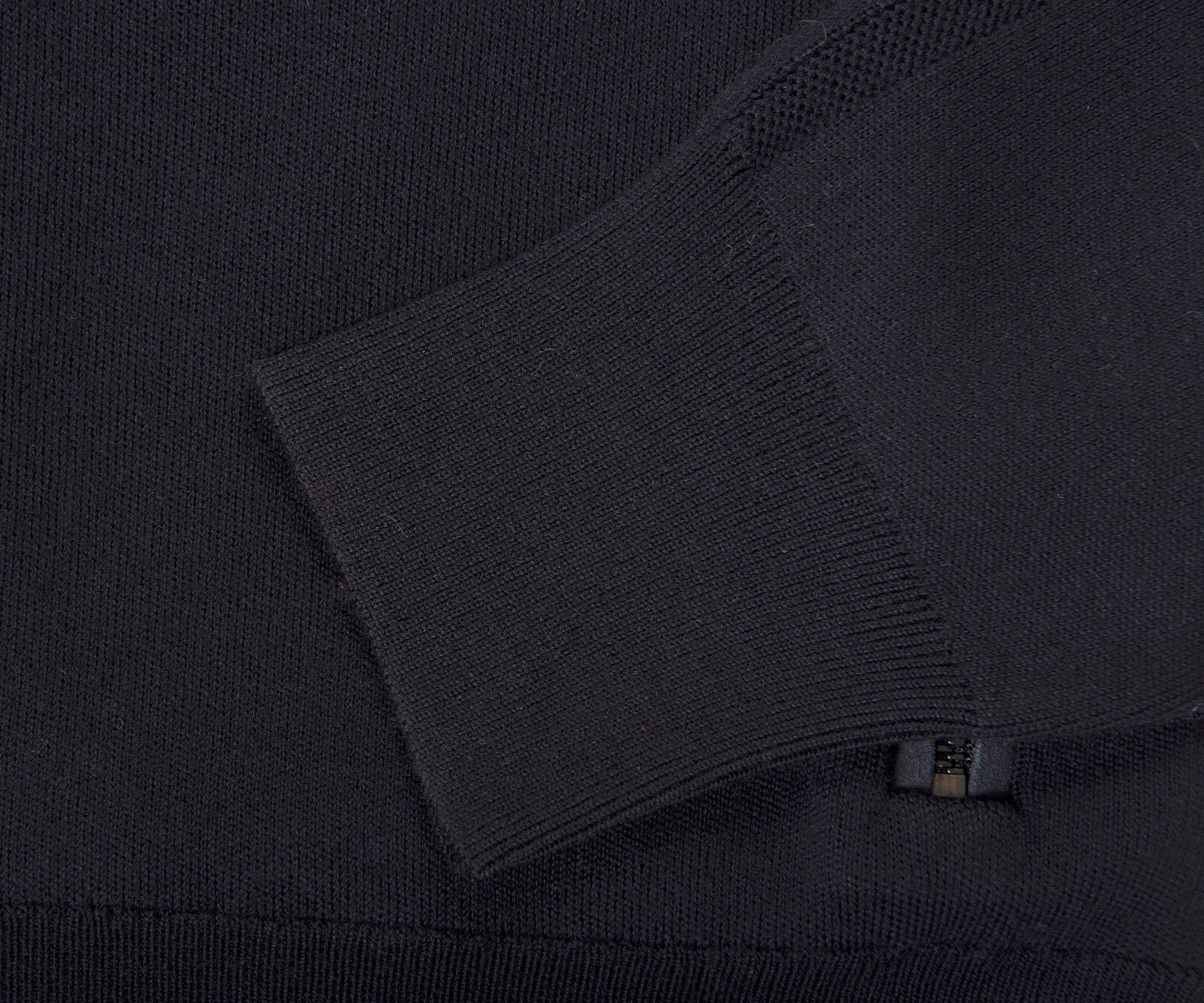 HUGO BOSS Padrone 1/4 Zip Merino Wool Knit Navy - Image 3