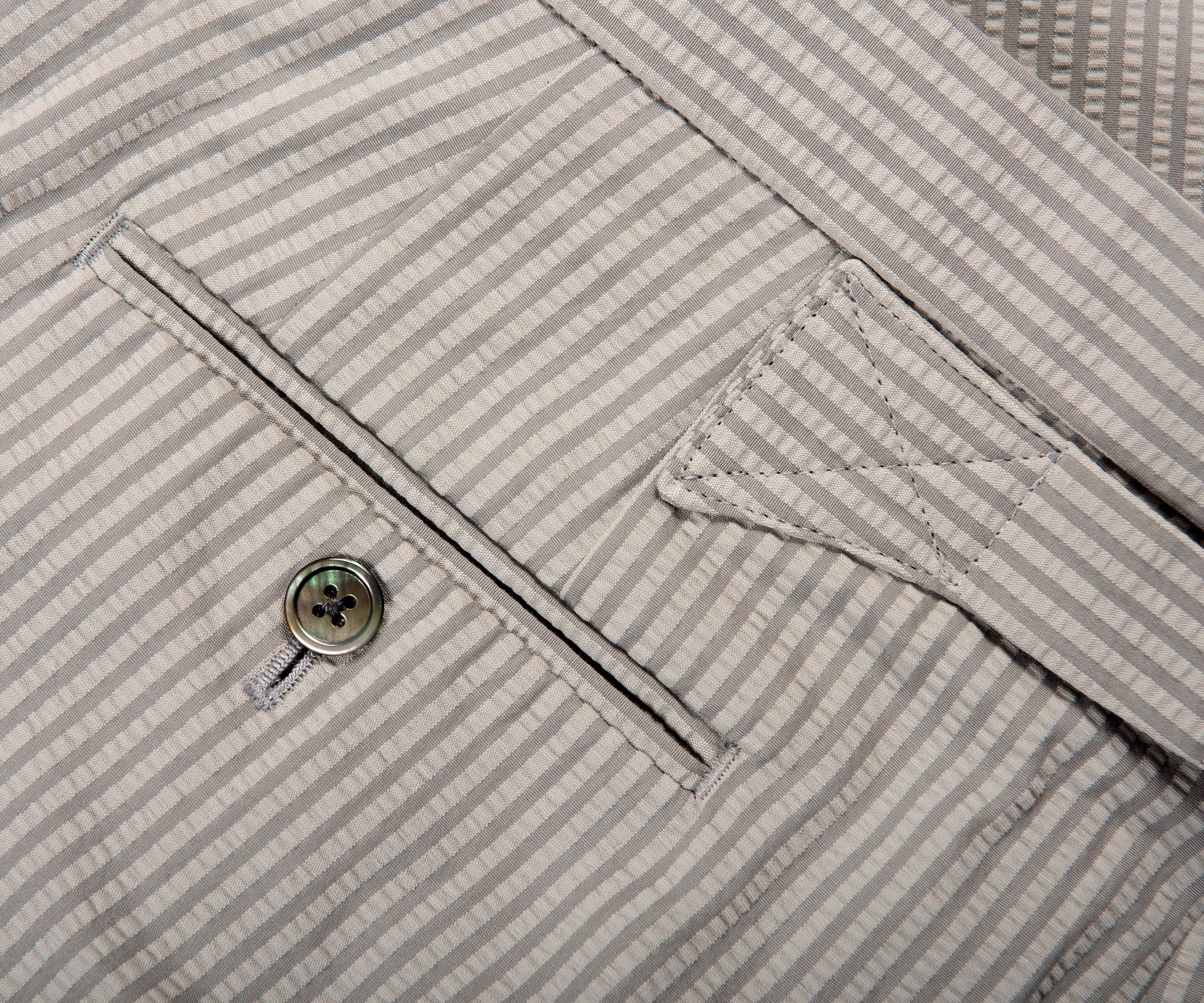 Thom Browne Seersucker Pinstriped Suit Grey - Image 7