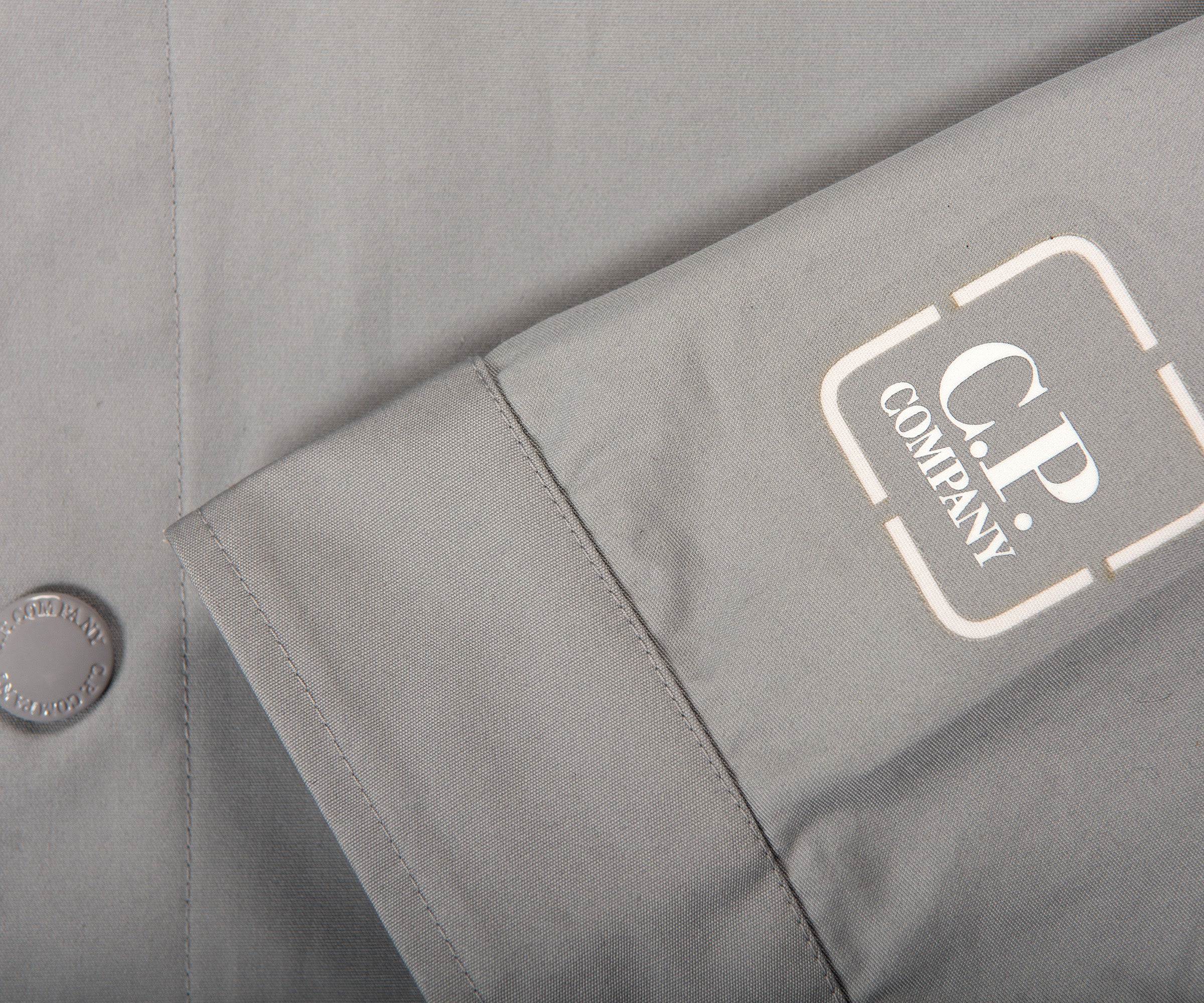 C.P. Company Metropolis Full Button Overshirt Drizzle Grey - Image 3