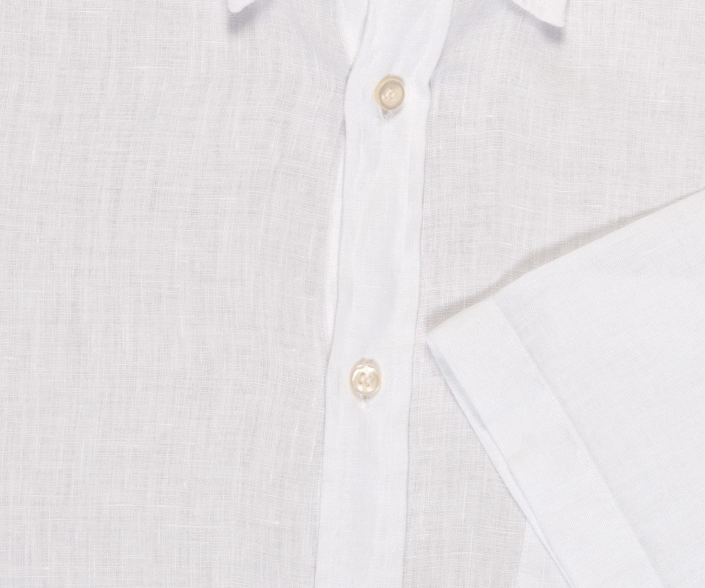 Paul & Shark SS Riviera Linen Shirt White - Image 4