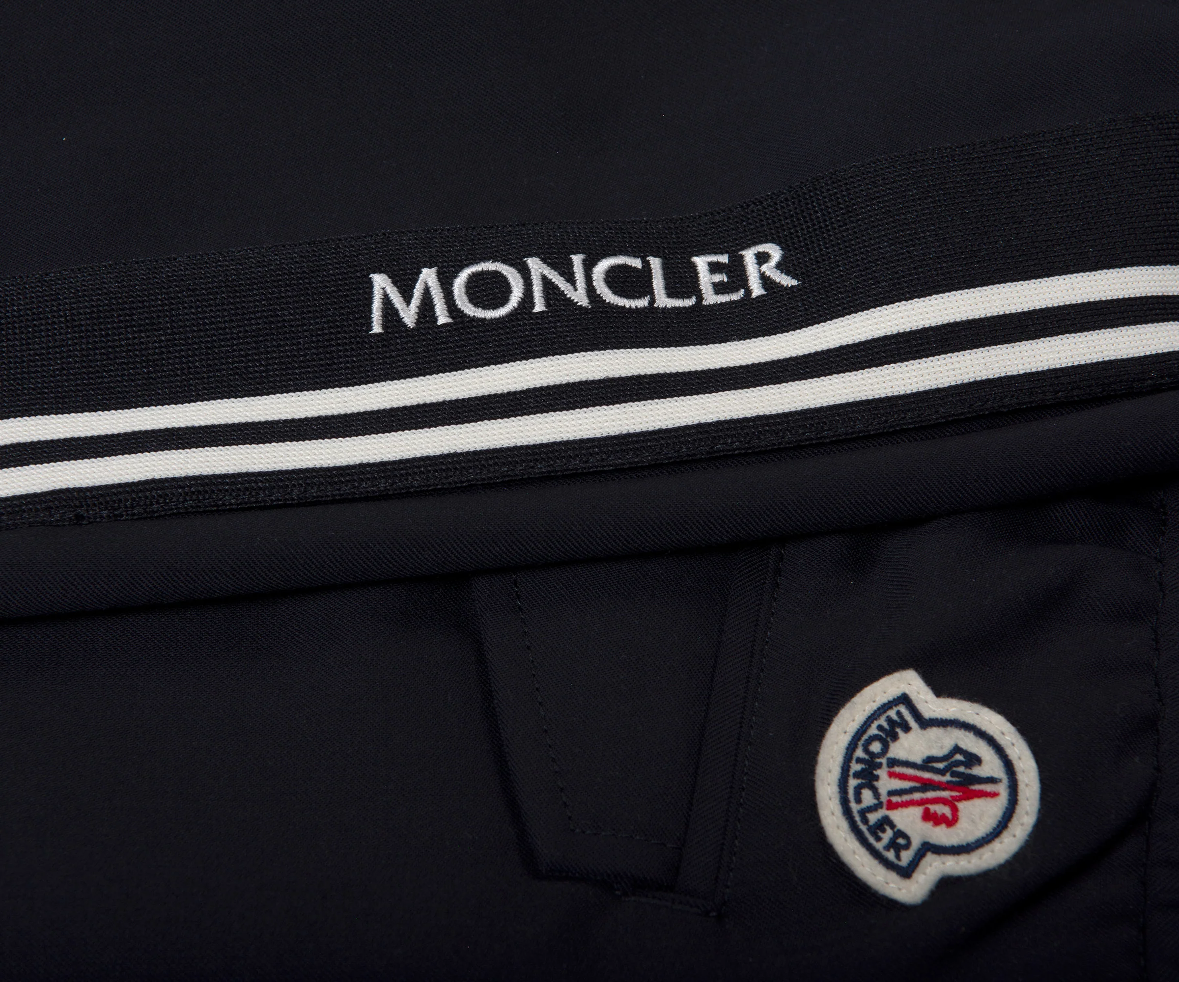 Moncler Side Tape Joggers Black - Image 3