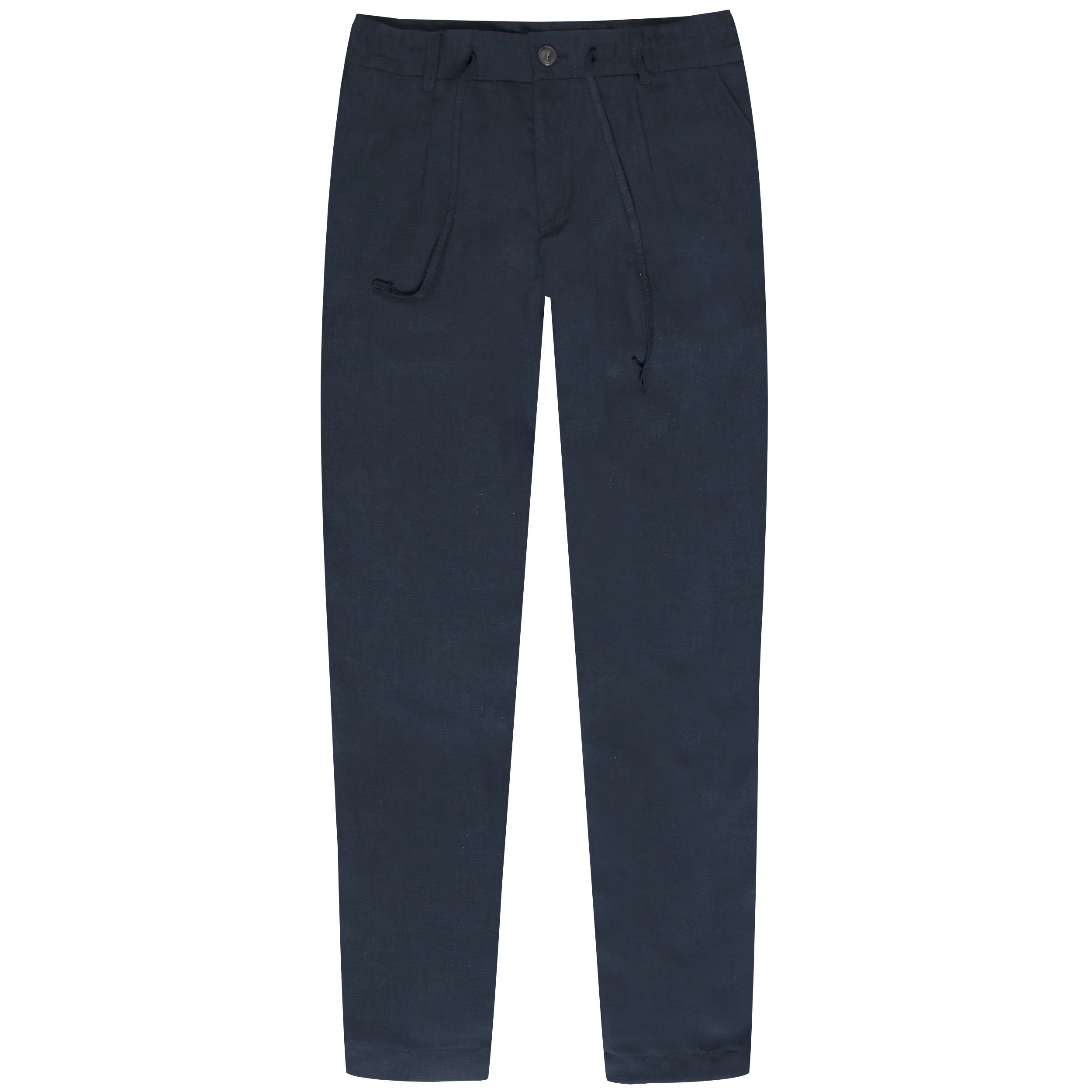 HUGO BOSS C-Perin Linen Drawstring Trousers Navy