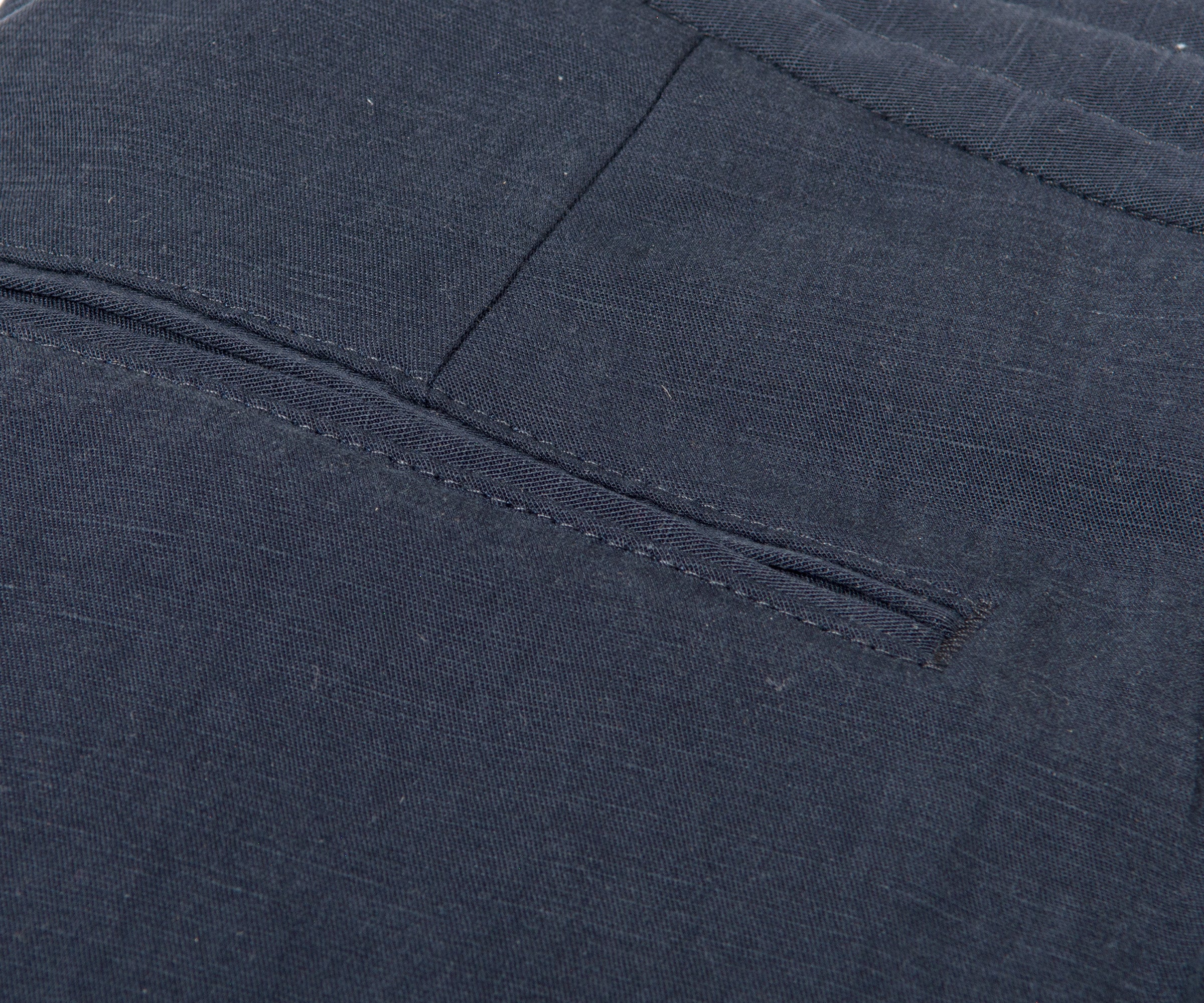 HUGO BOSS C-Perin Linen Drawstring Trousers Navy - Image 3