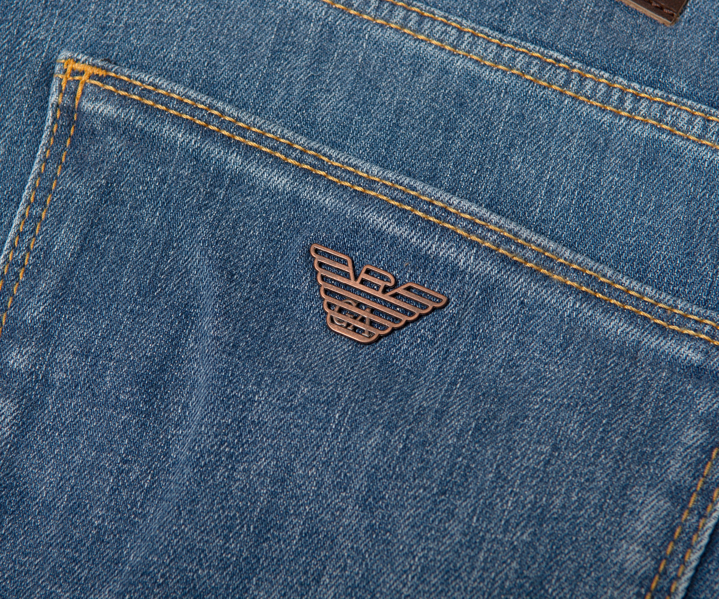 Emporio Armani J06 Slim Fit Denim Jeans Light Wash Denim - Image 3
