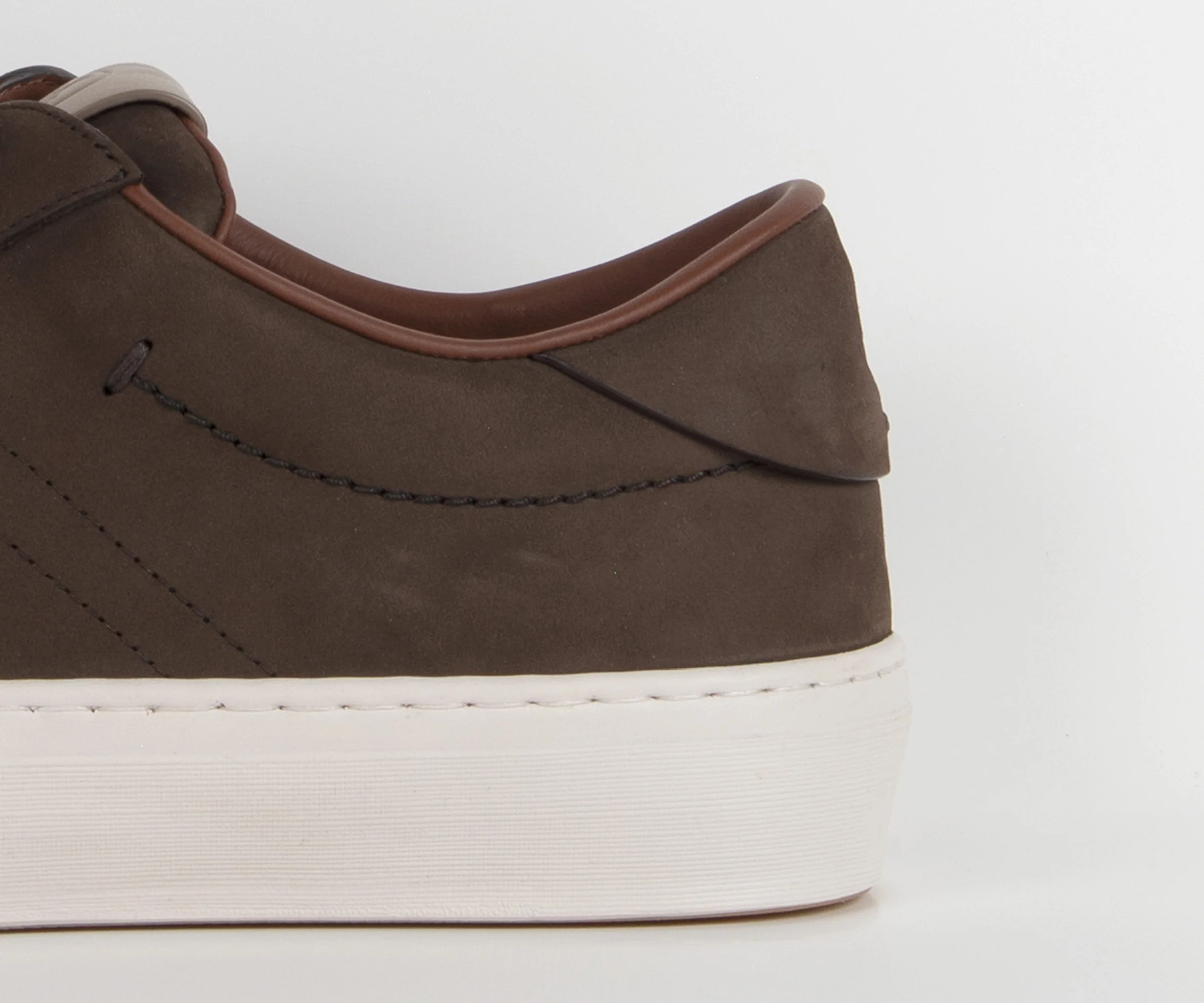 Moncler Monclub Stitched Suede Trainer Brown - Image 4