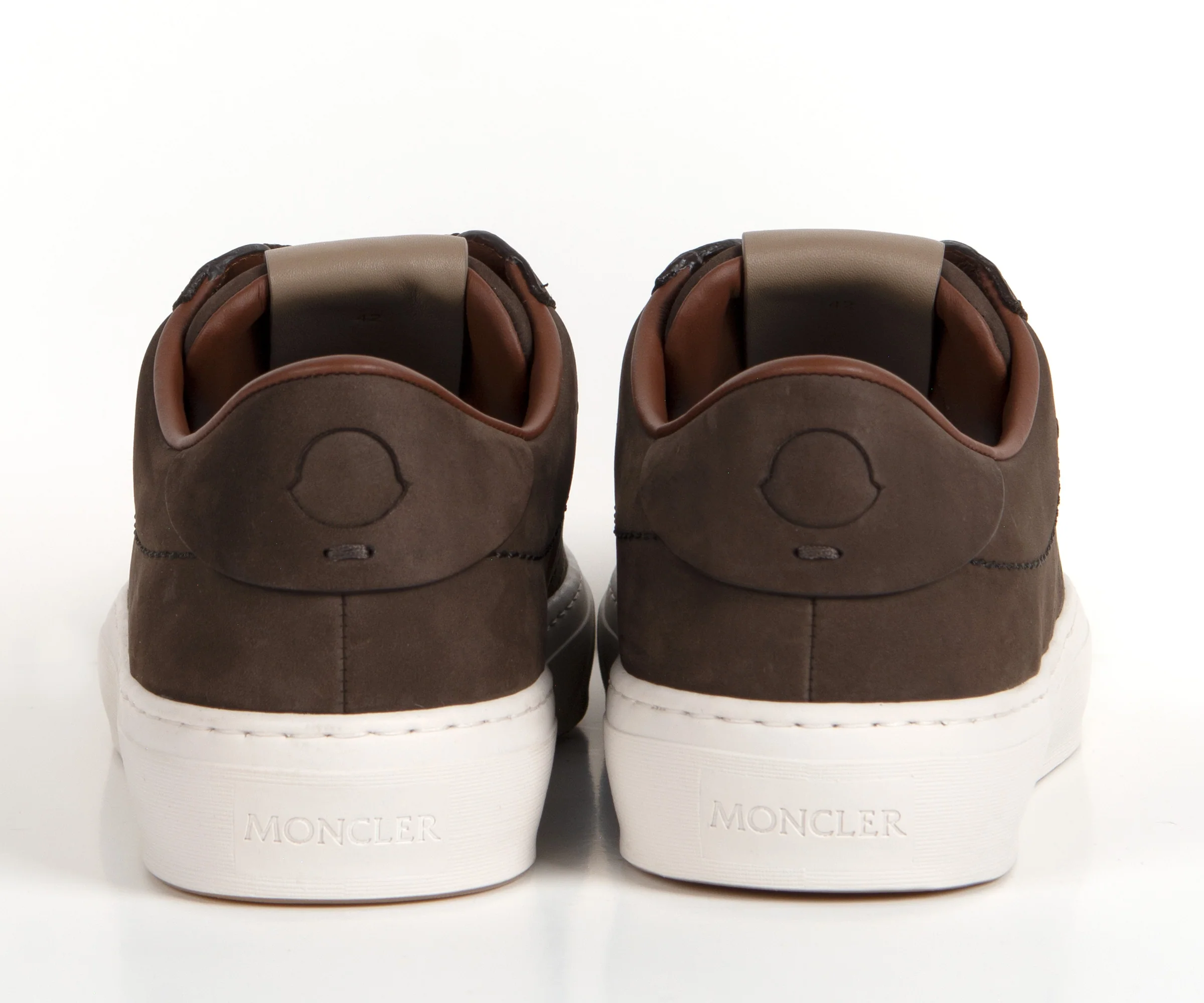 Moncler Monclub Stitched Suede Trainer Brown - Image 7