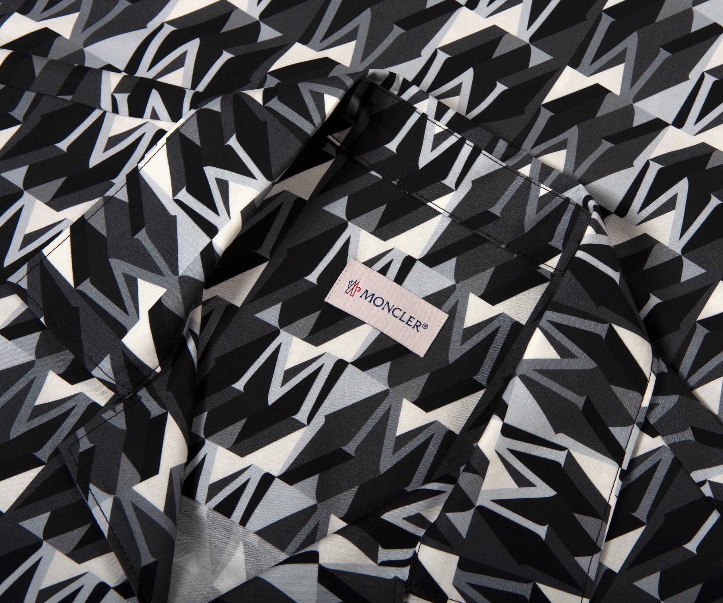 Moncler Monogramed SS Shirt Black - Image 2