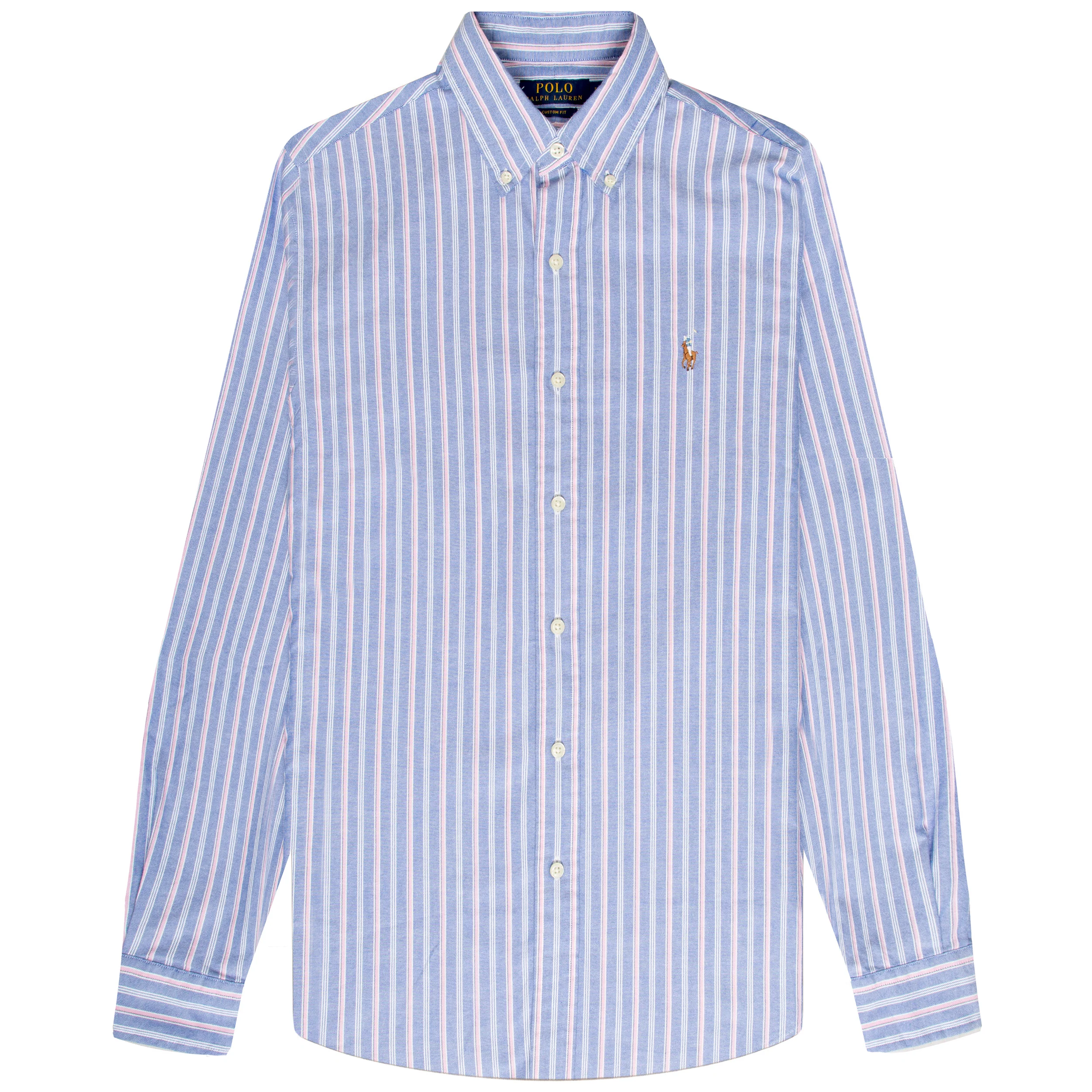 Ralph Lauren Striped LS Oxford Shirt Blue/Pink
