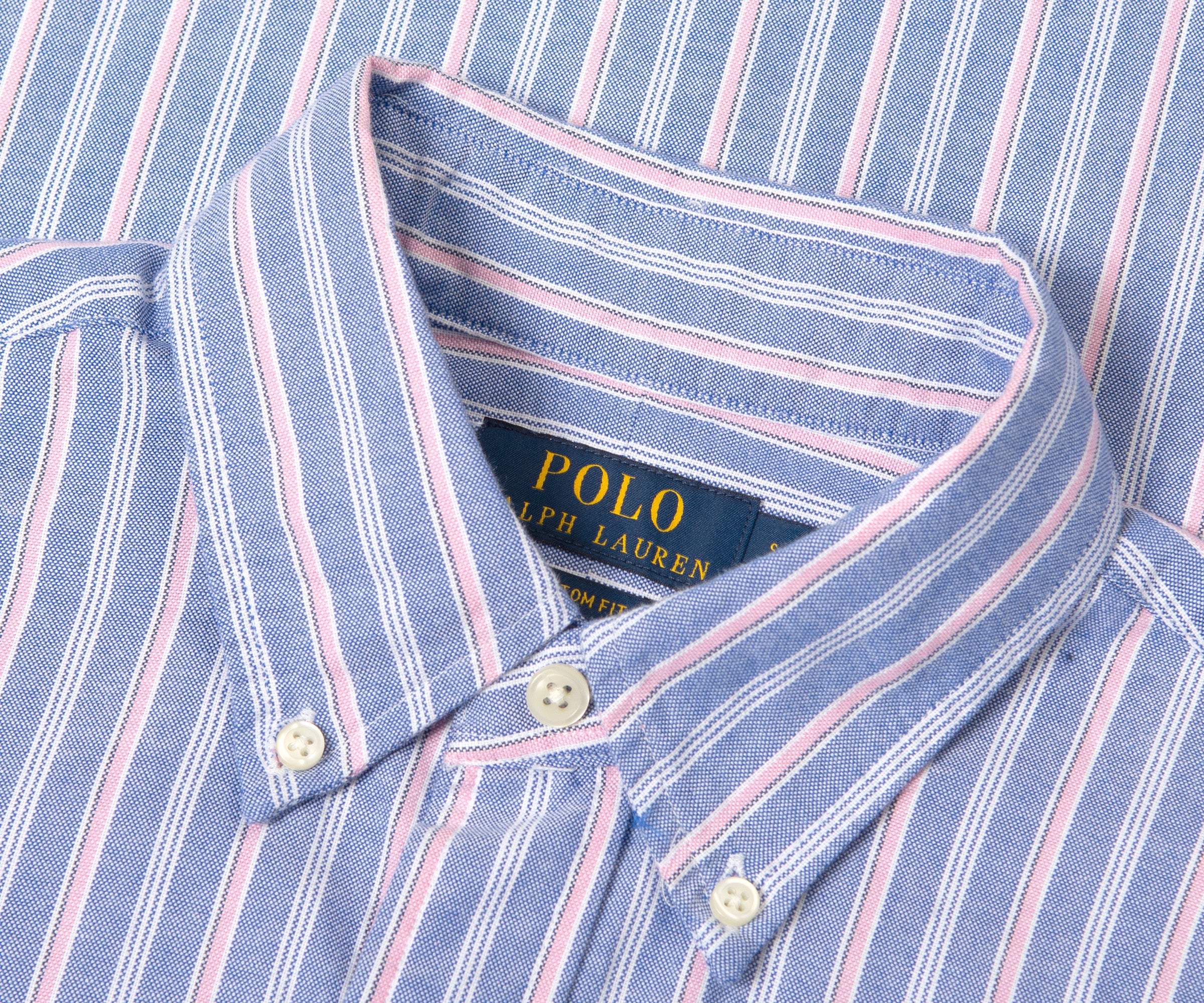 Ralph Lauren Striped LS Oxford Shirt Blue/Pink - Image 2