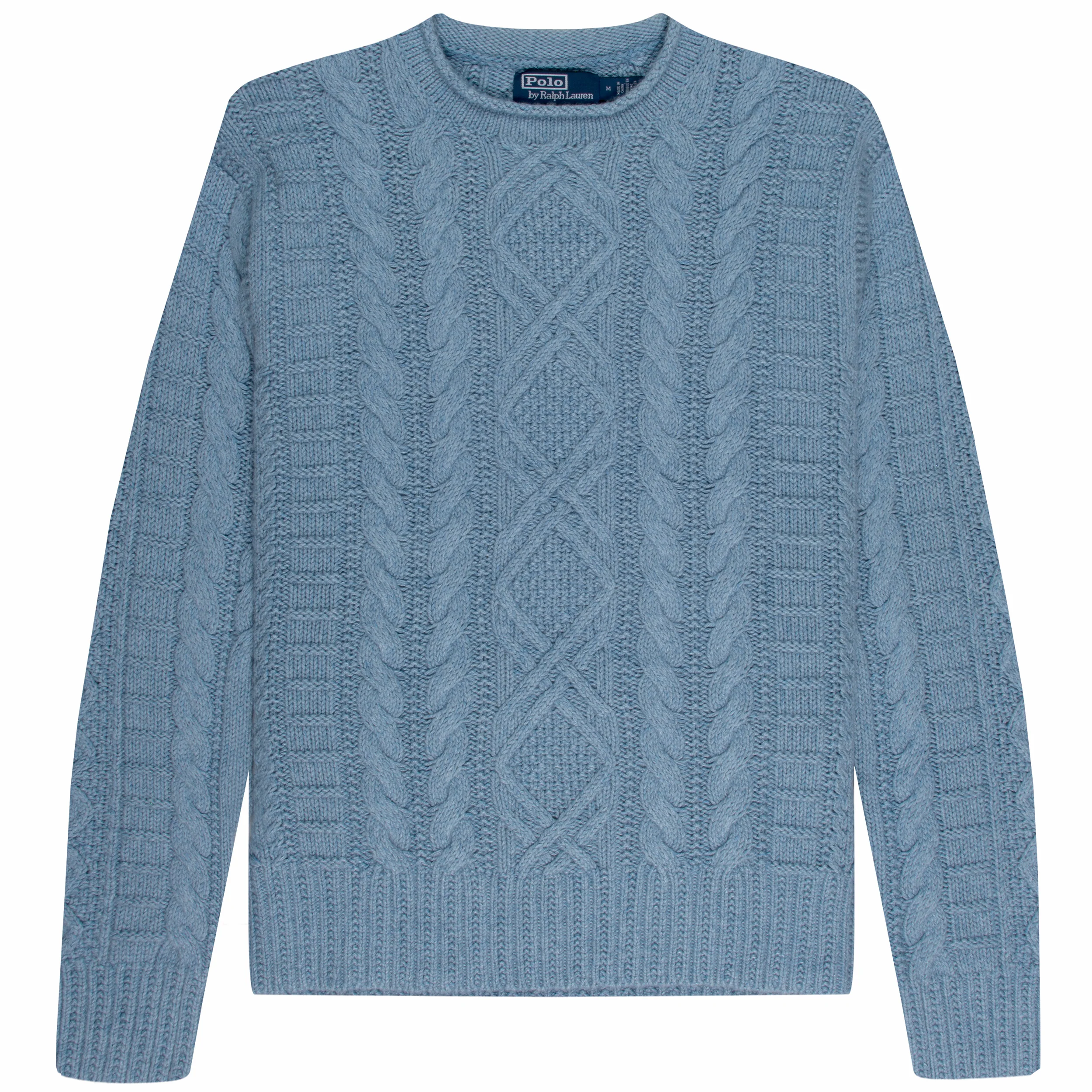 Ralph Lauren Aran Cable Knitted Jumper Blue
