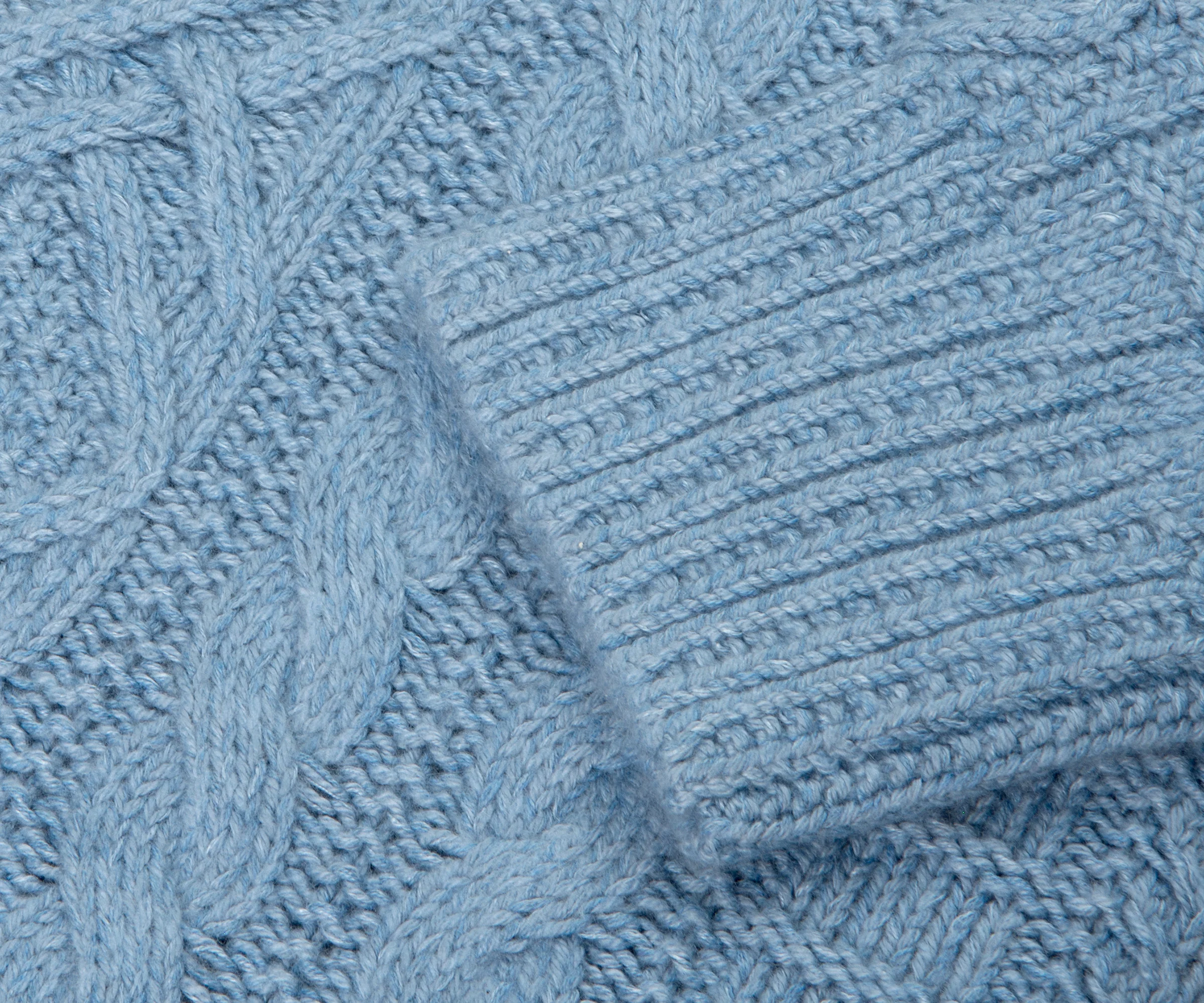 Ralph Lauren Aran Cable Knitted Jumper Blue - Image 3