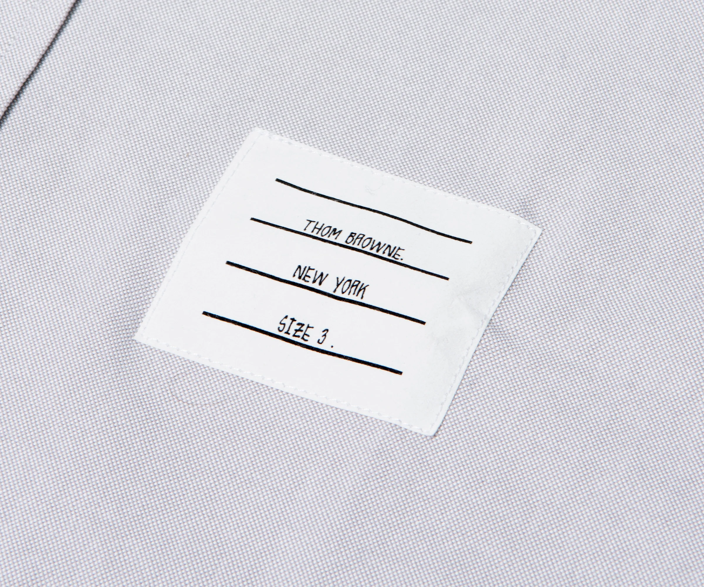 Thom Browne Oxford Split Shirt Grey/White - Image 4