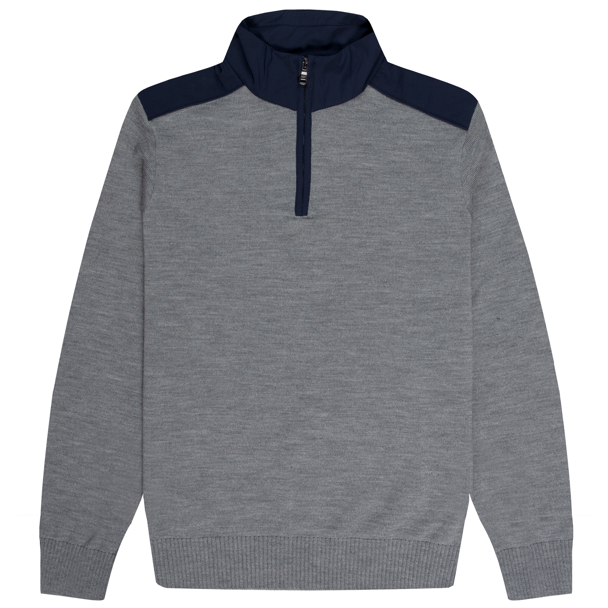 Paul & Shark Wool 1/4 Zip Knit Grey