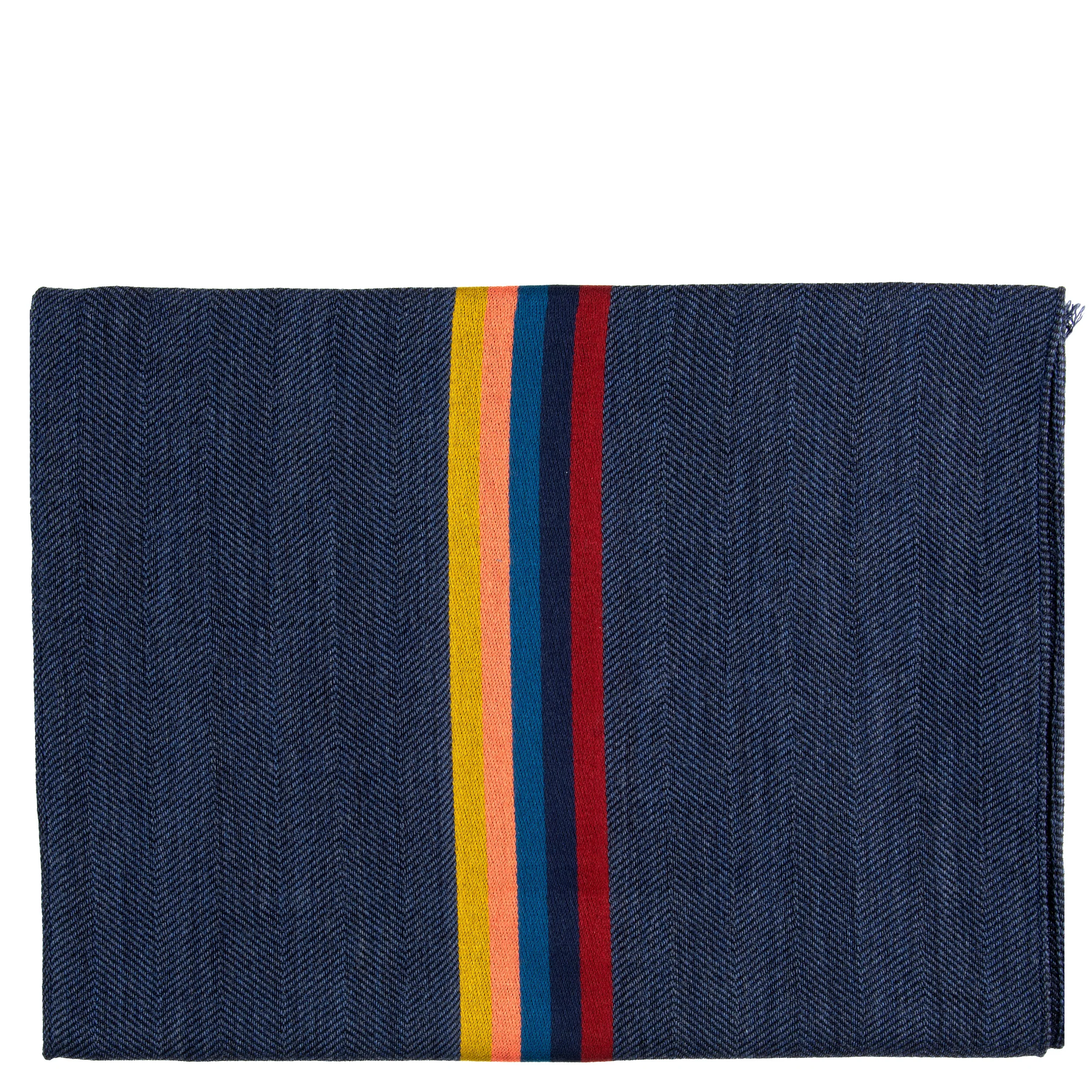 Paul Smith Central Stripe Scarf Navy