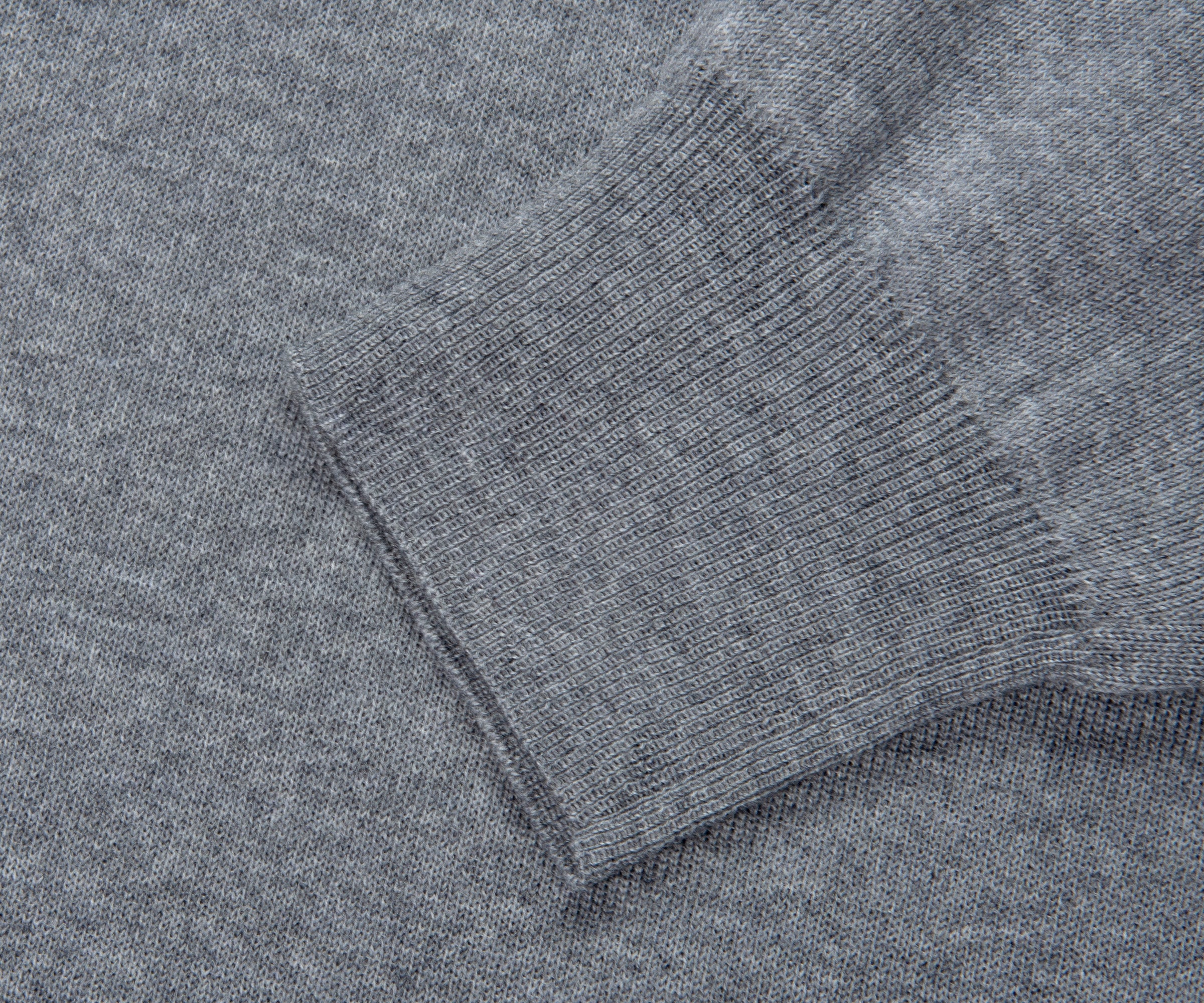 Canali LS Merino Polo Mid Grey - Image 3