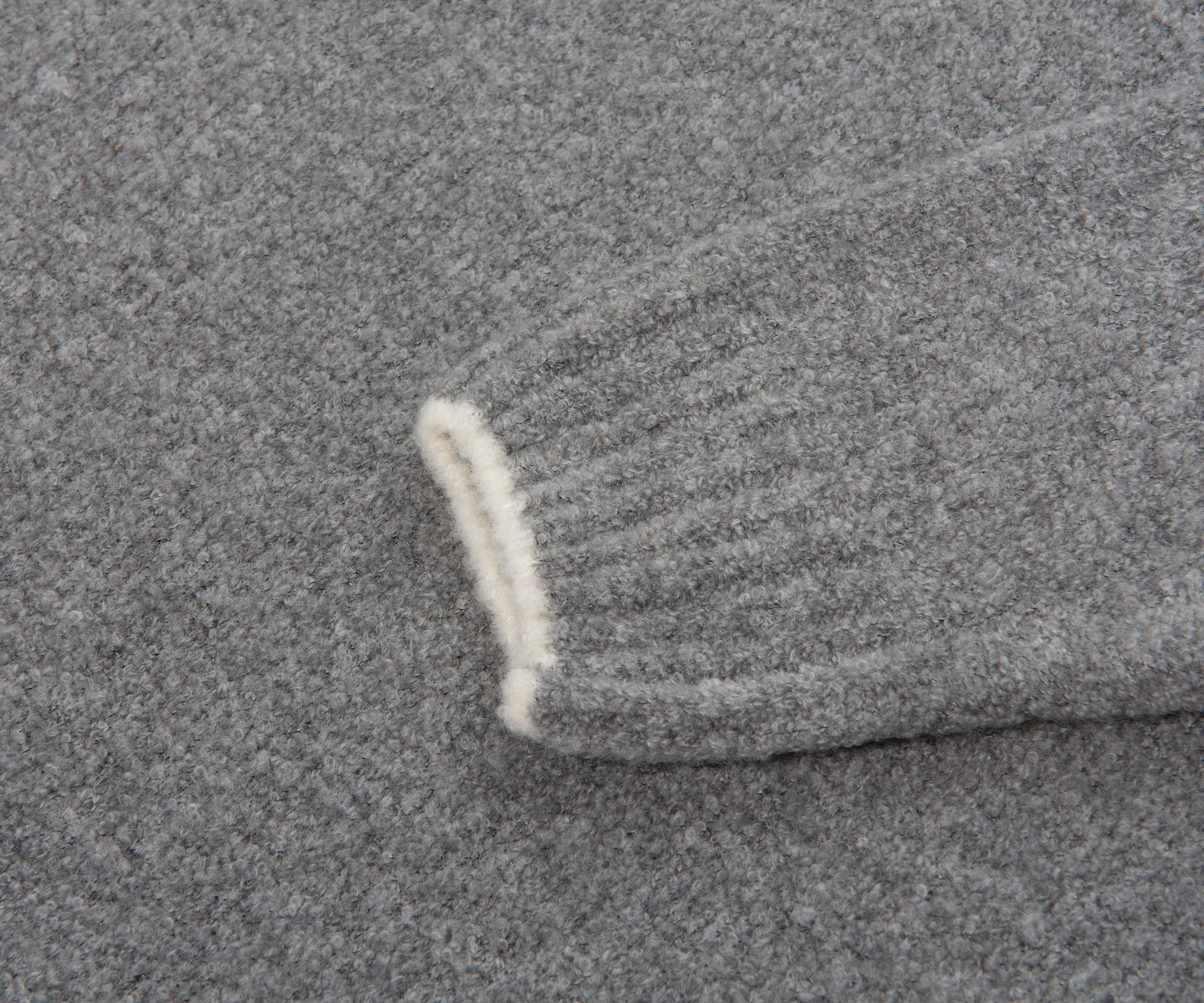Canali Boucle Roll Neck Mid Grey - Image 3