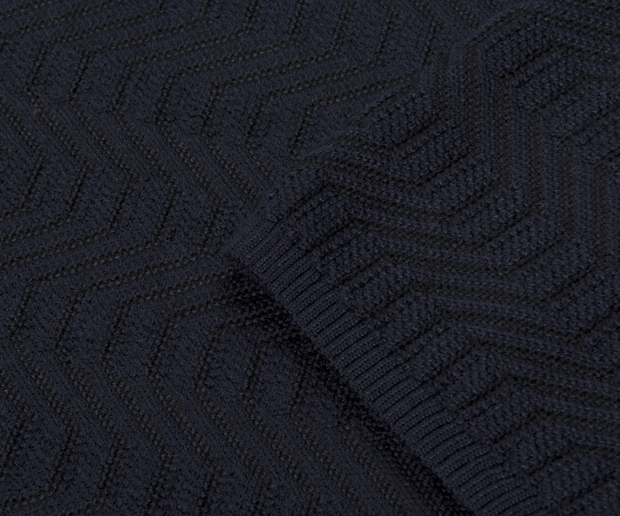 Emporio Armani Icon Knitted Merino Wool T-Shirt Navy - Image 2