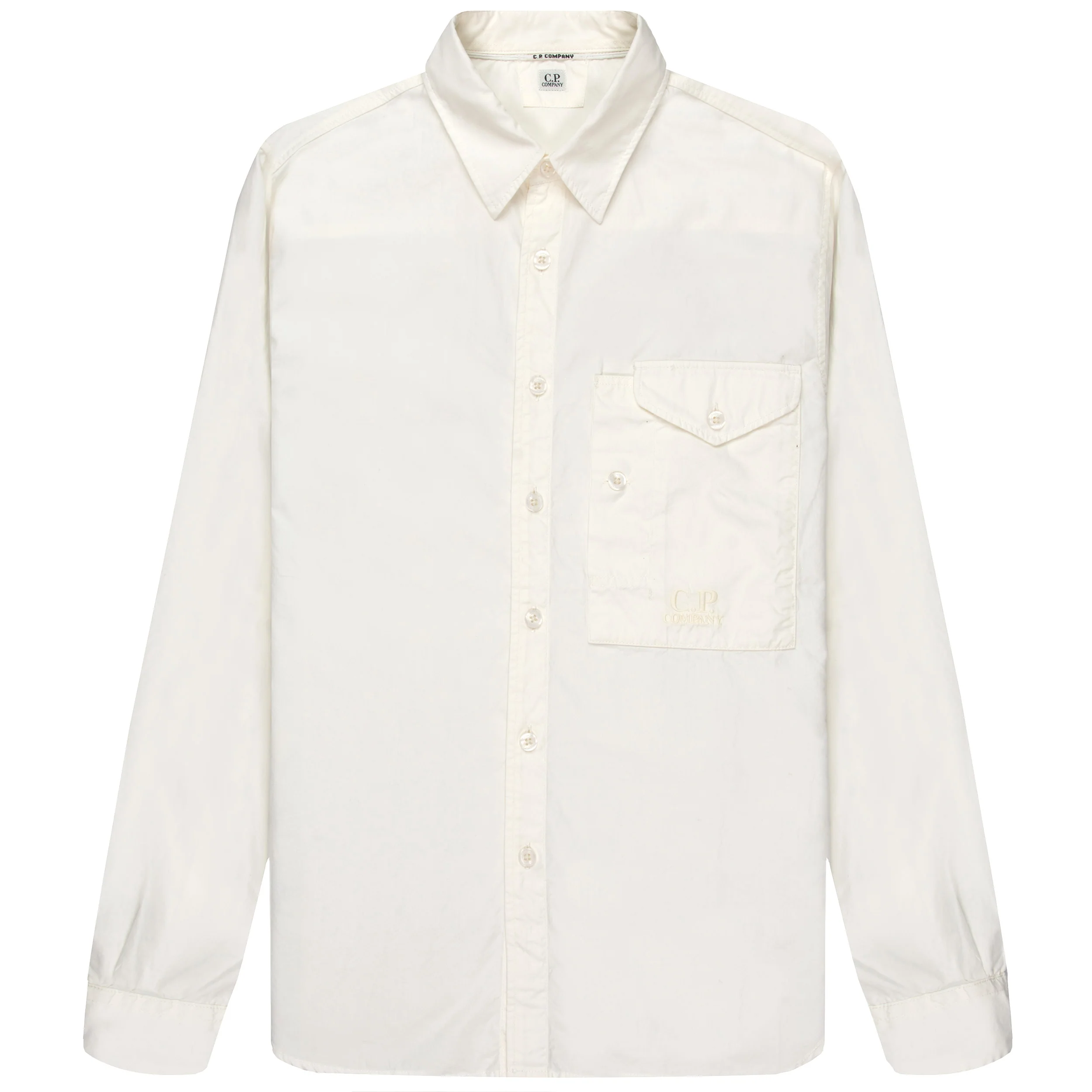 C.P. Company LS Poplin Shirt Off White