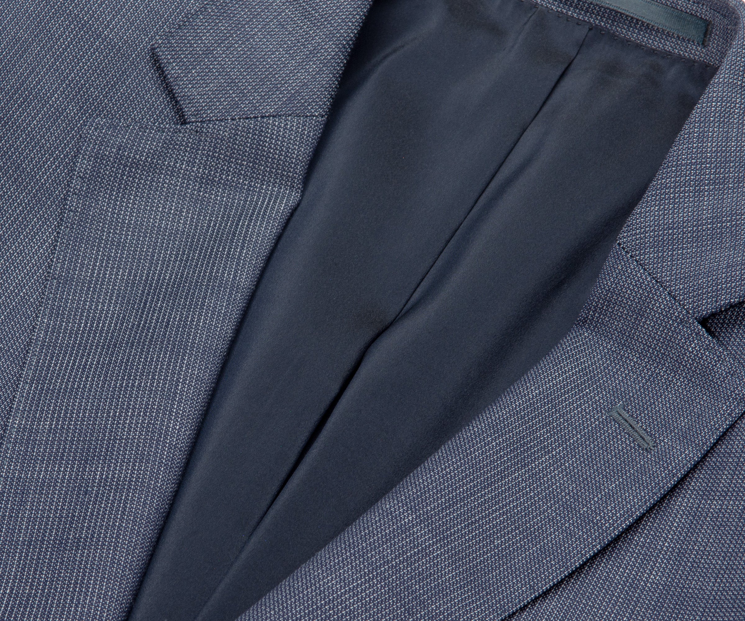 HUGO BOSS Genius5 Salt & Pepper Suit Navy - Image 3