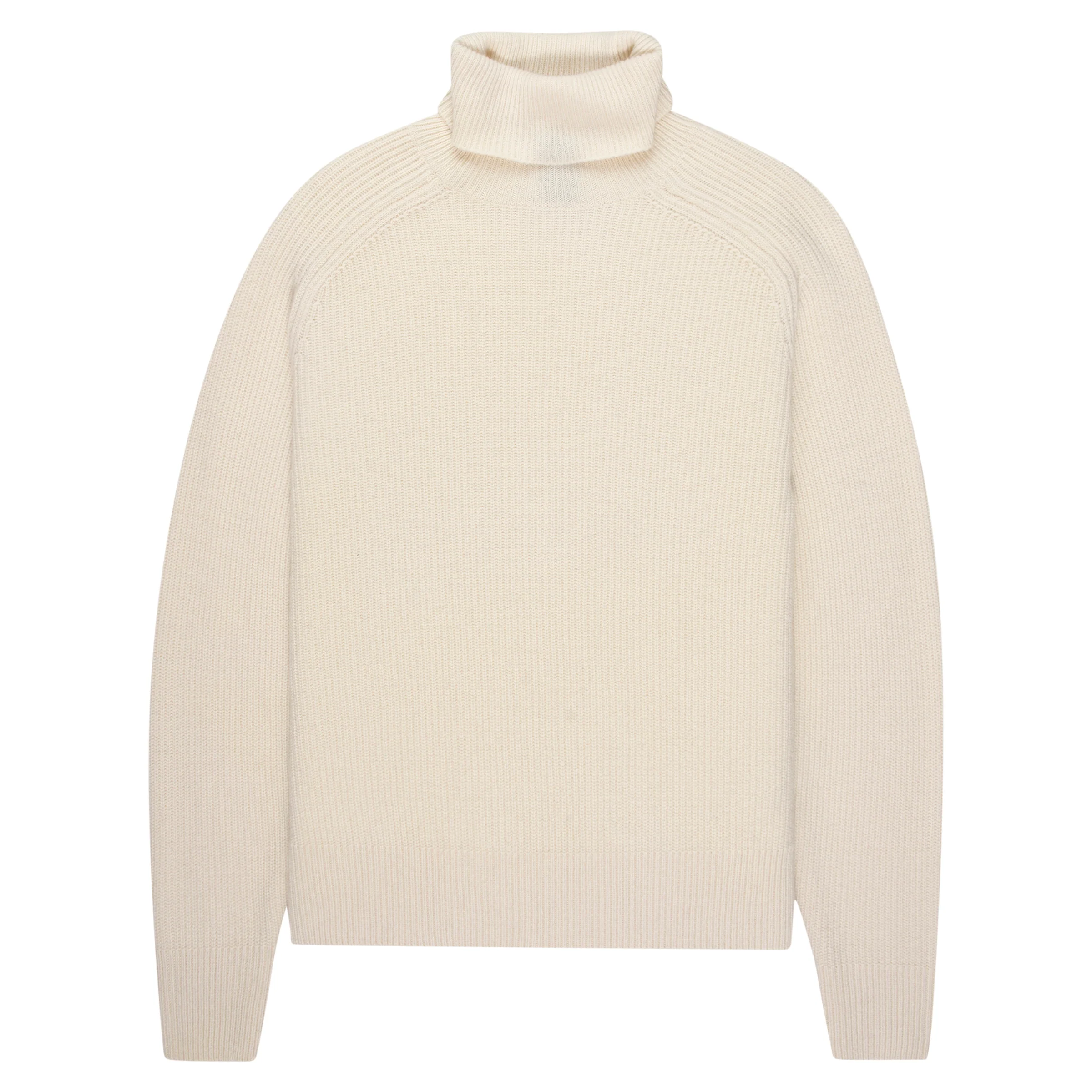 BOSS C-Evento Ribbed Roll Neck Ecru