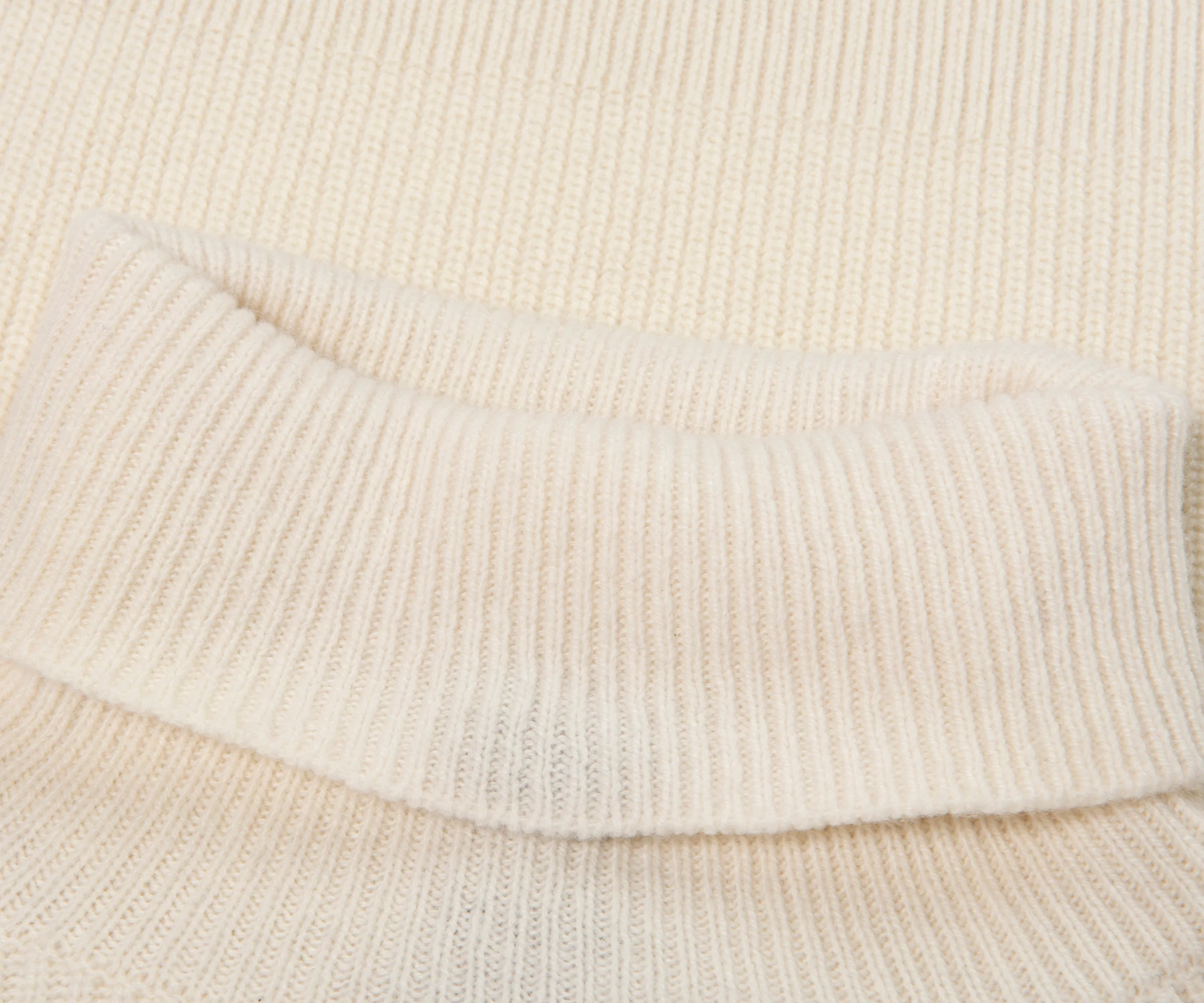 BOSS C-Evento Ribbed Roll Neck Ecru - Image 2