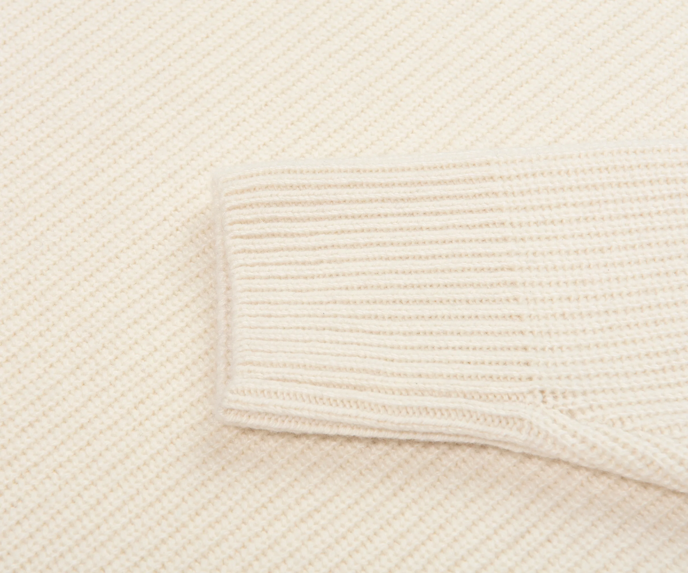 BOSS C-Evento Ribbed Roll Neck Ecru - Image 3