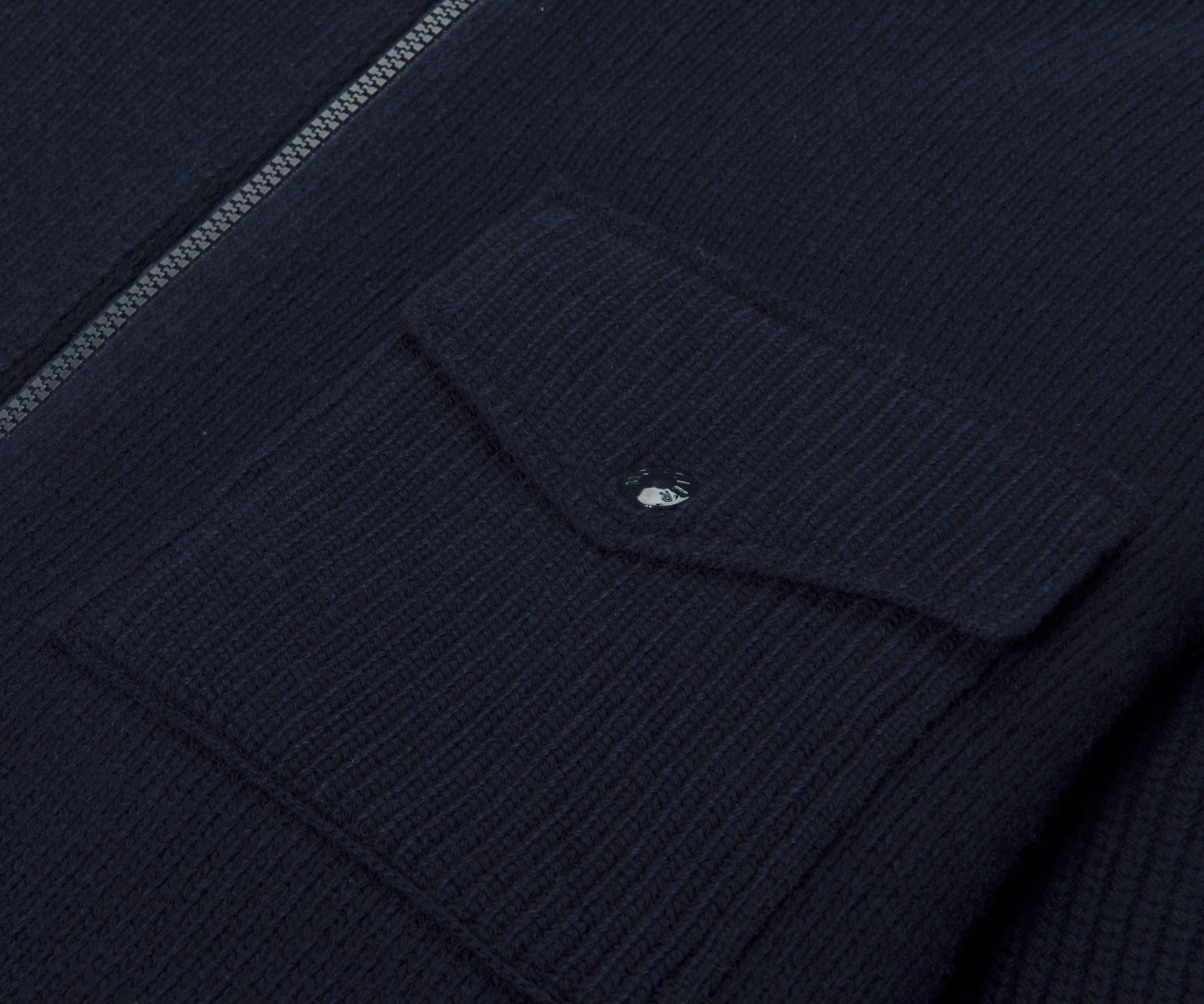 Moncler Back Quilted Zip Up Cardigan Navy - Image 3