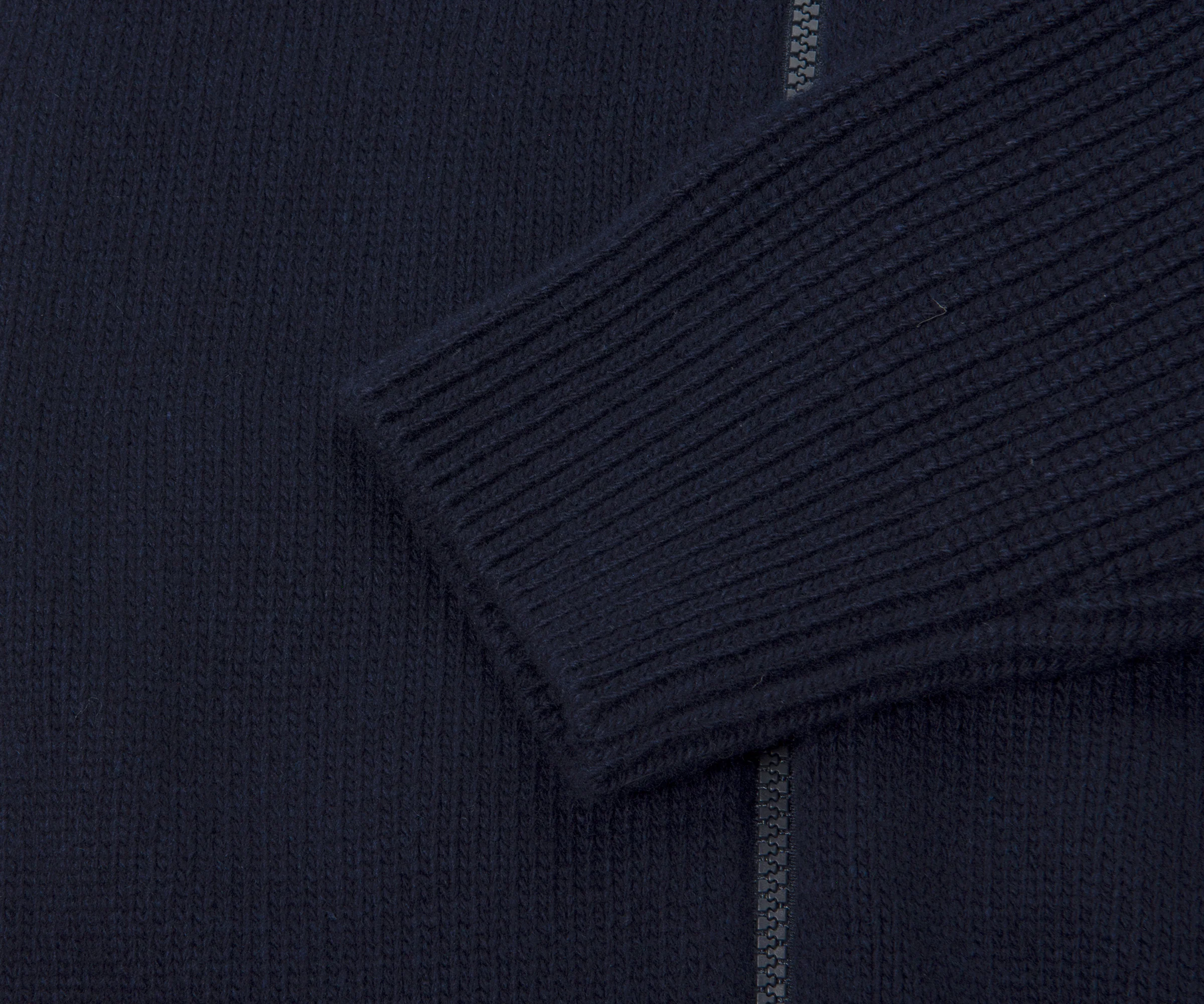 Moncler Back Quilted Zip Up Cardigan Navy - Image 4