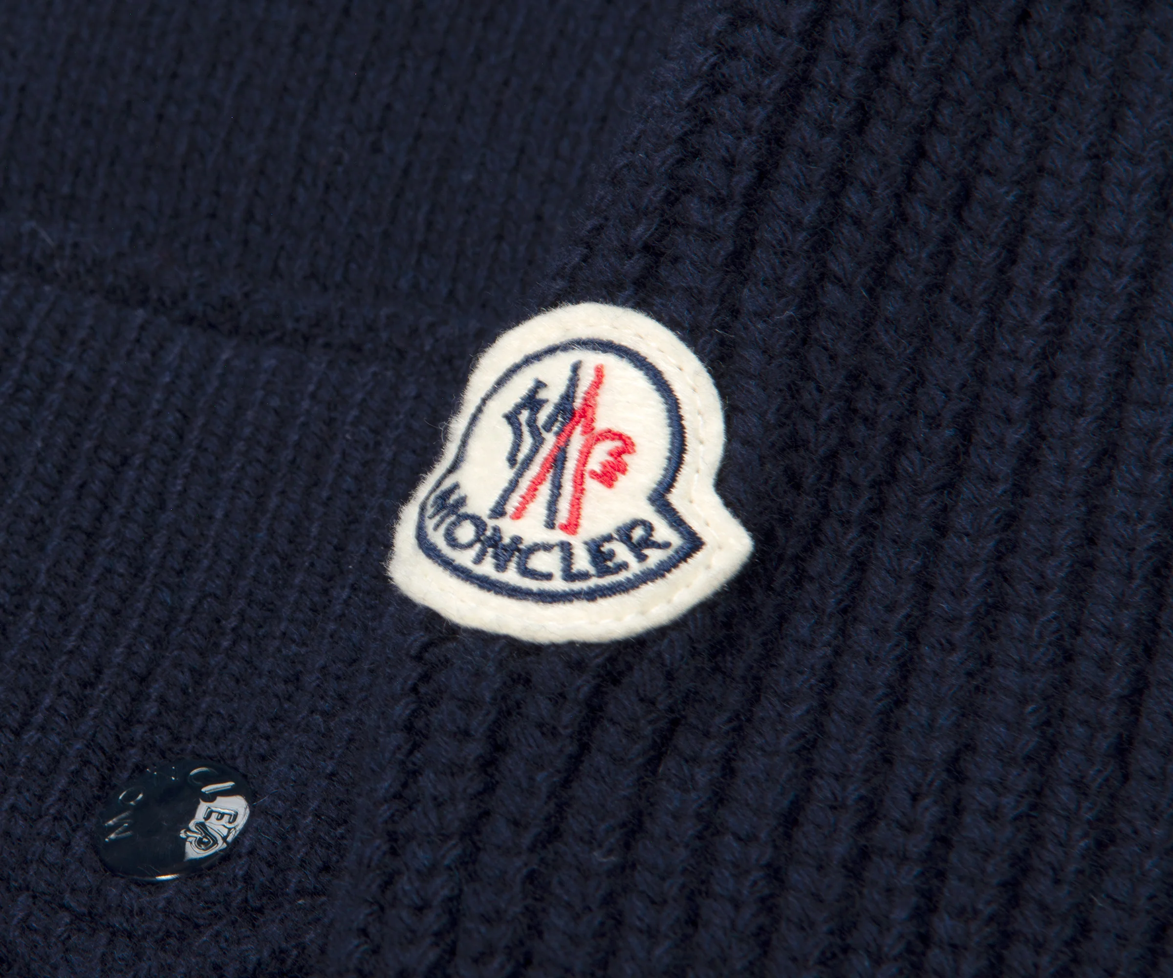 Moncler Back Quilted Zip Up Cardigan Navy - Image 5