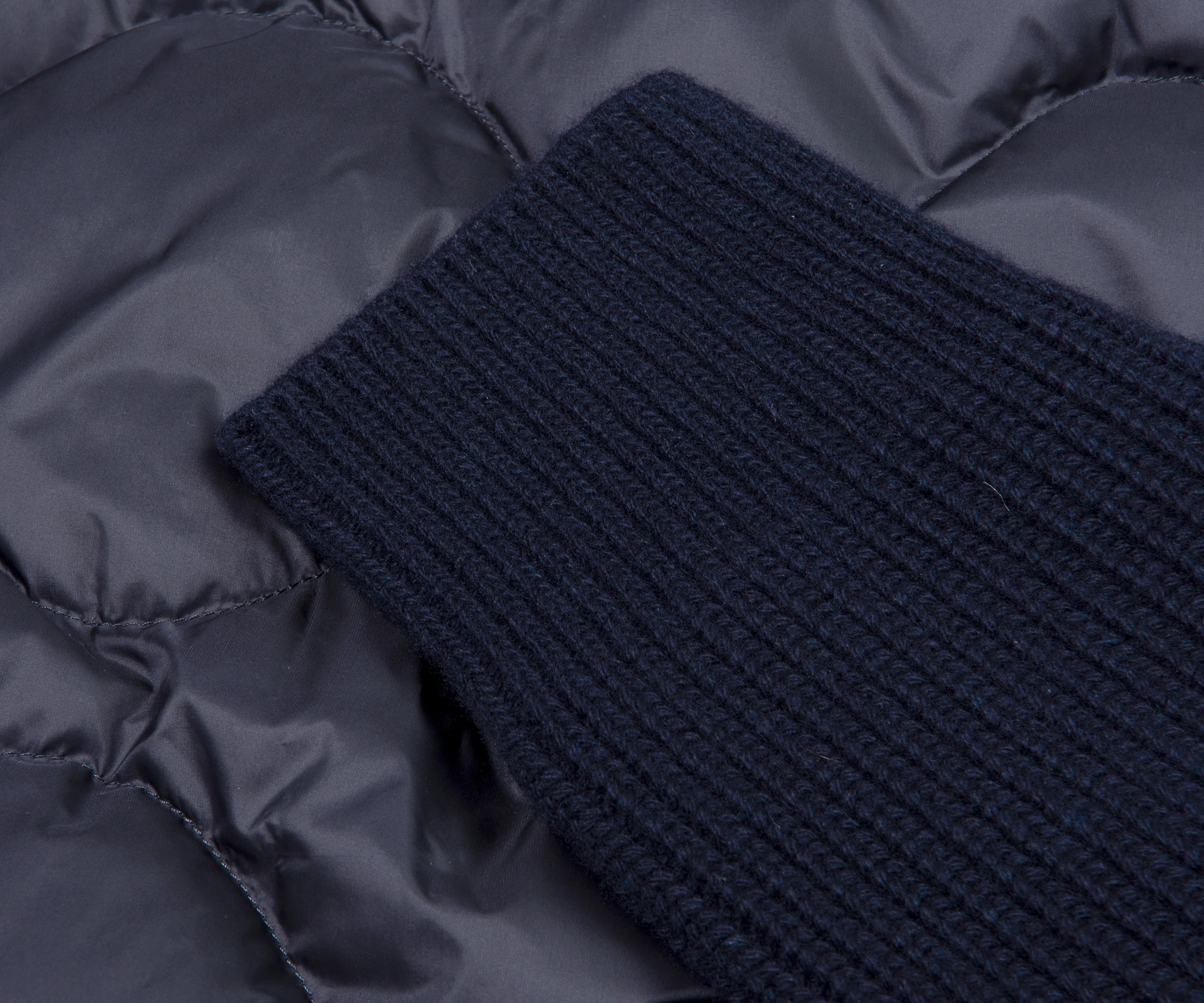 Moncler Back Quilted Zip Up Cardigan Navy - Image 8