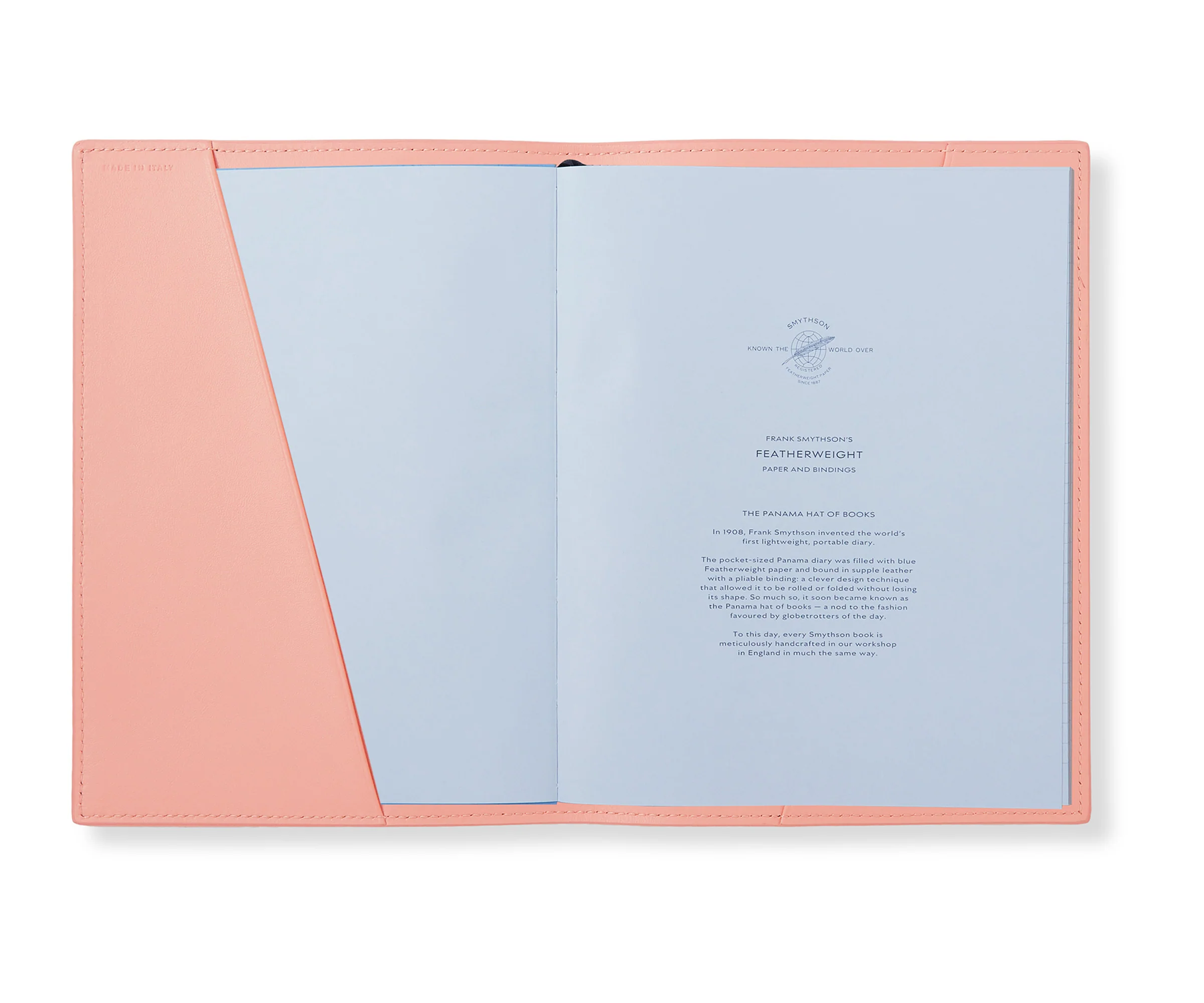 Smythson Evergreen Refillable Notebook Pink - Image 2