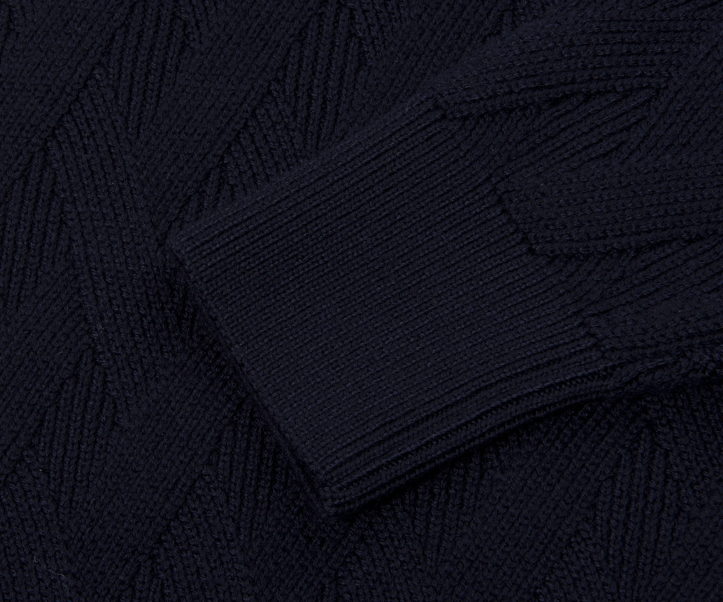 BOSS H-Elfredo woollen Patterned Knit Navy - Image 2