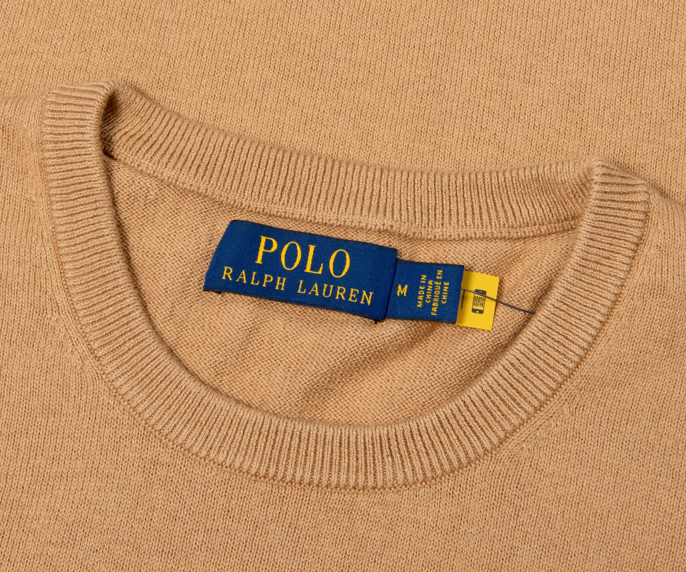 Ralph Lauren Classic Crewneck Sweater Beige - Image 2