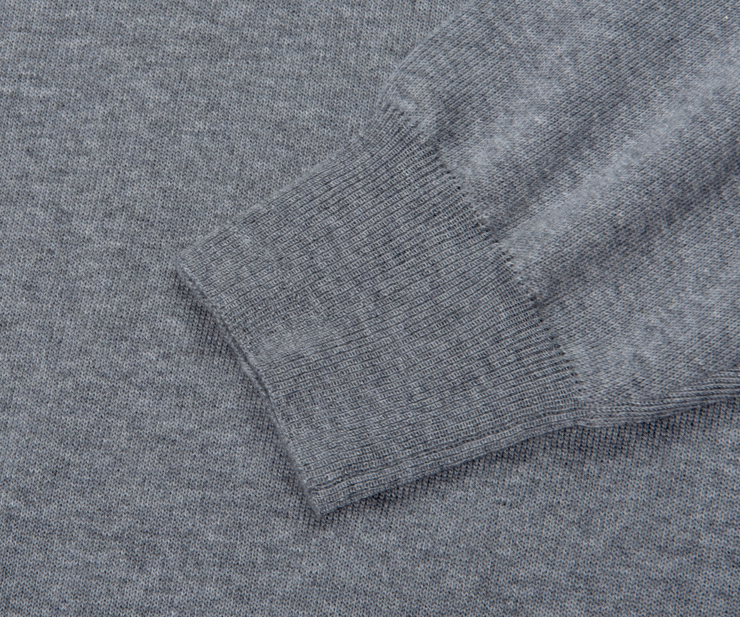 Canali Merino Wool Roll Neck Mid Grey - Image 2