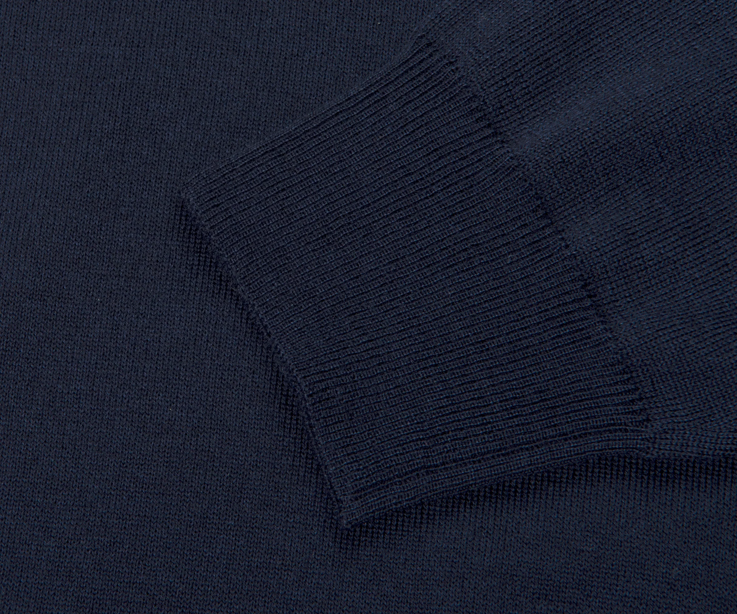 Canali Merino Wool Roll Neck Navy - Image 2