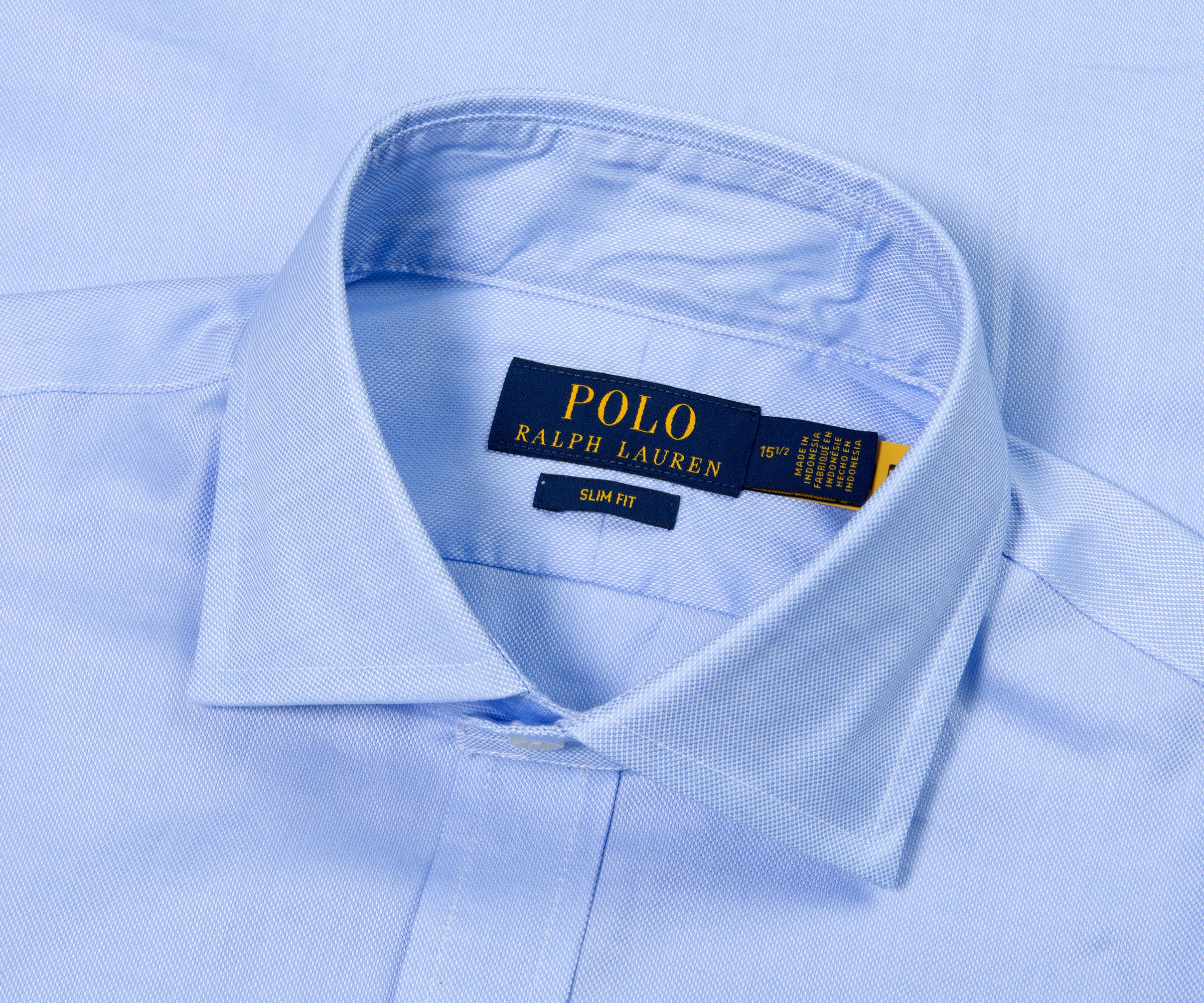Ralph Lauren Regent Slim Fit Textured Shirt Blue - Image 4