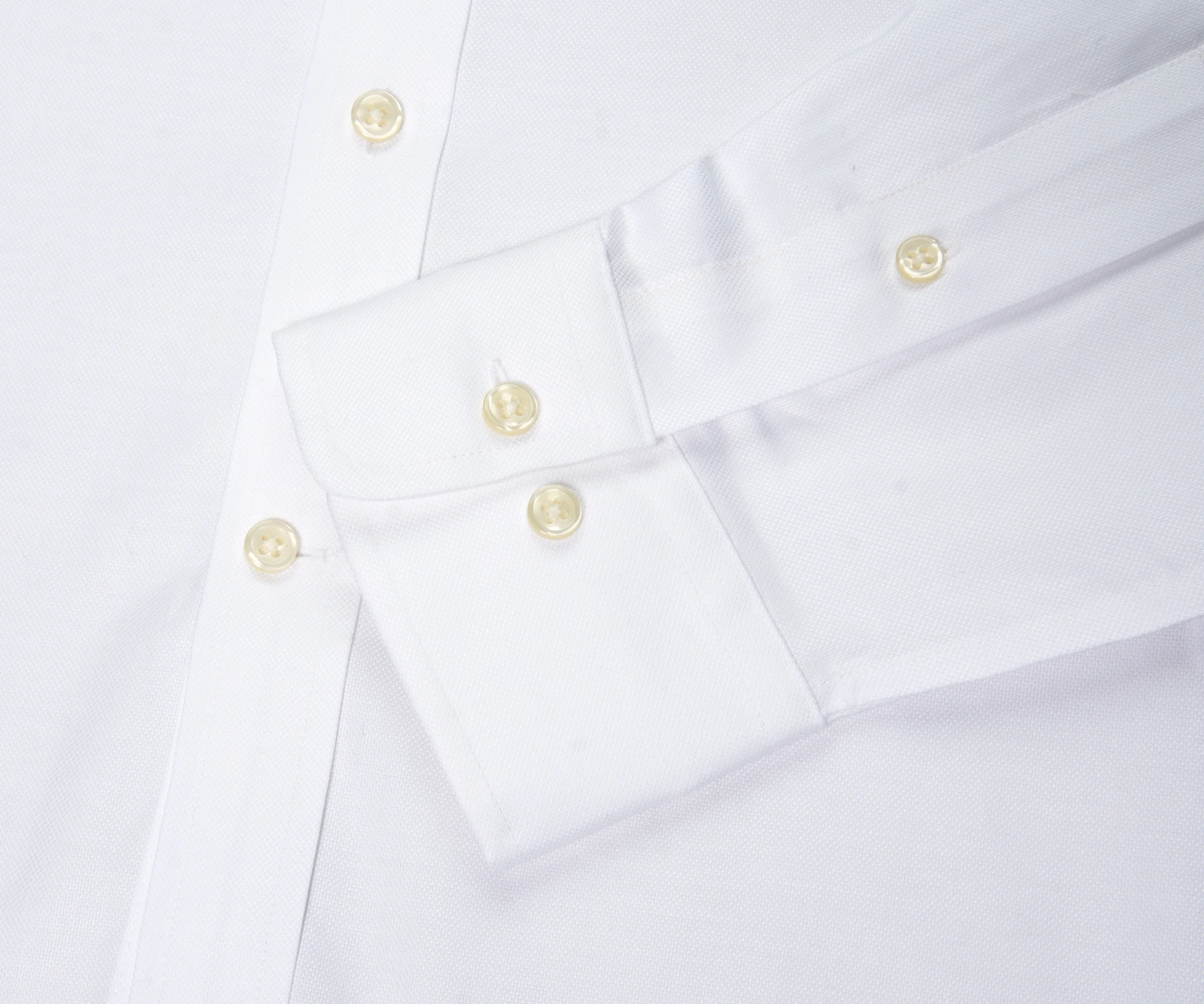 Ralph Lauren Regent Slim Fit Textured Shirt White - Image 3