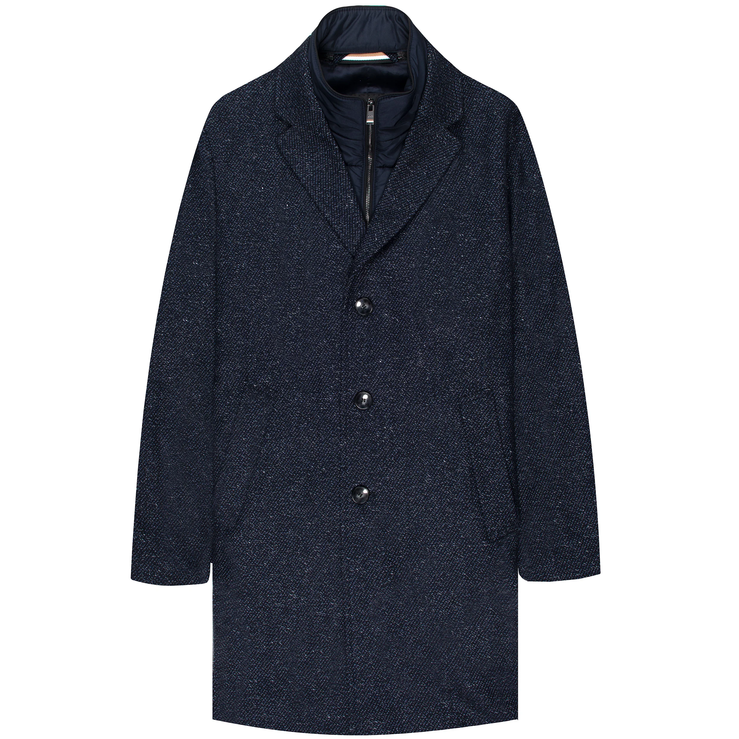 BOSS H-Hyde-Bib Overcoat Navy