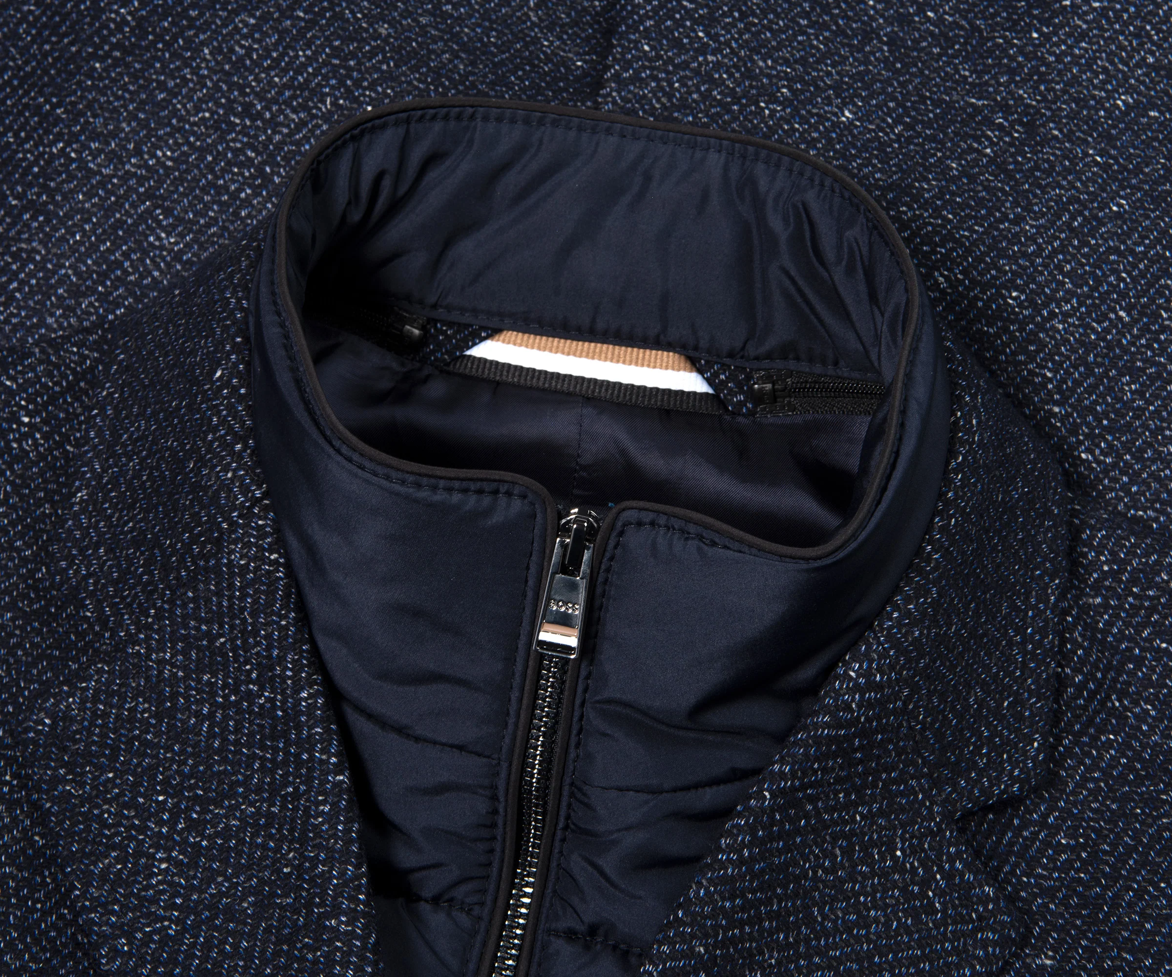 BOSS H-Hyde-Bib Overcoat Navy - Image 2