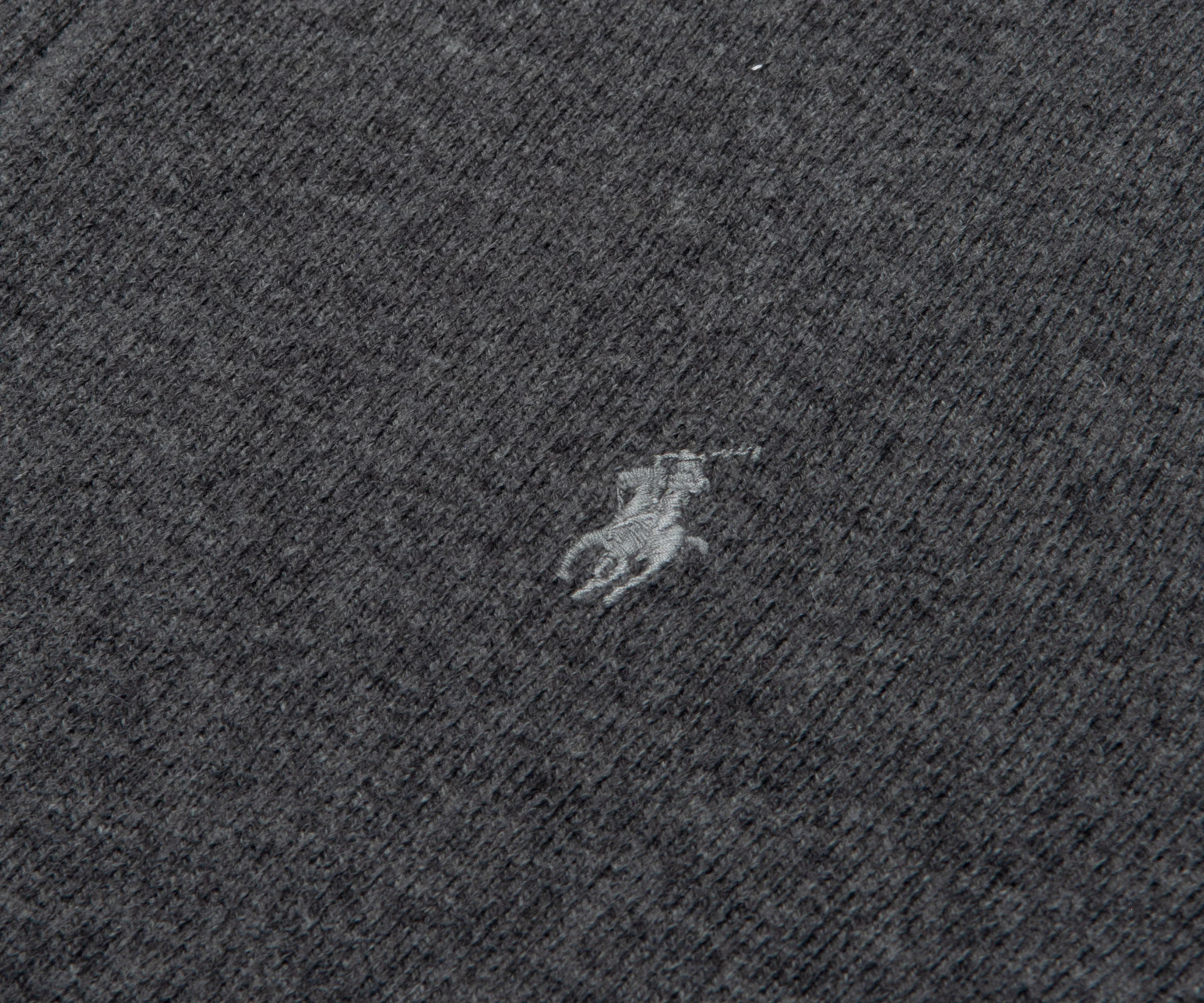 Ralph Lauren Classic Logo 1/4 Zip Knit Dark Charcoal Heather - Image 2