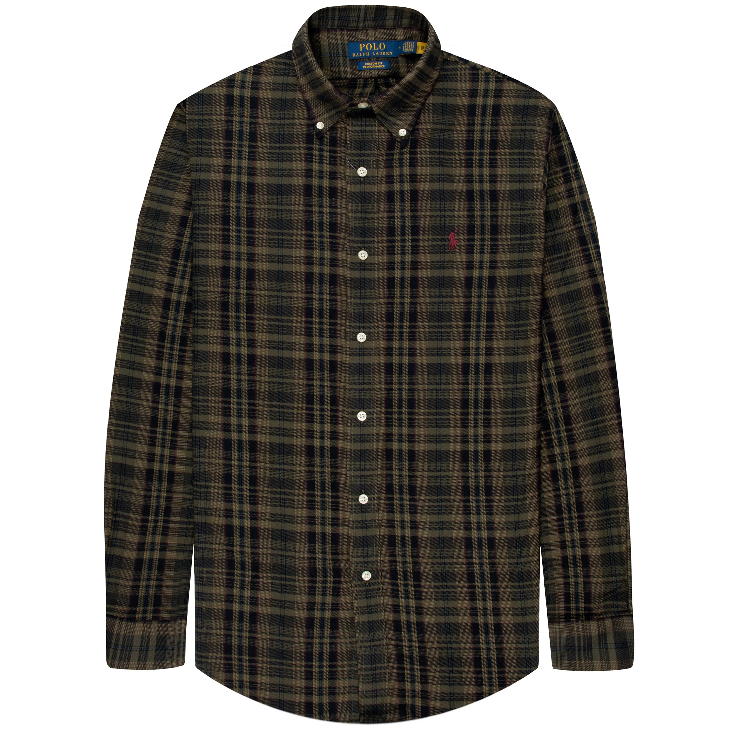 Ralph Lauren Brushed Cotton checked Shirt Green/Beige